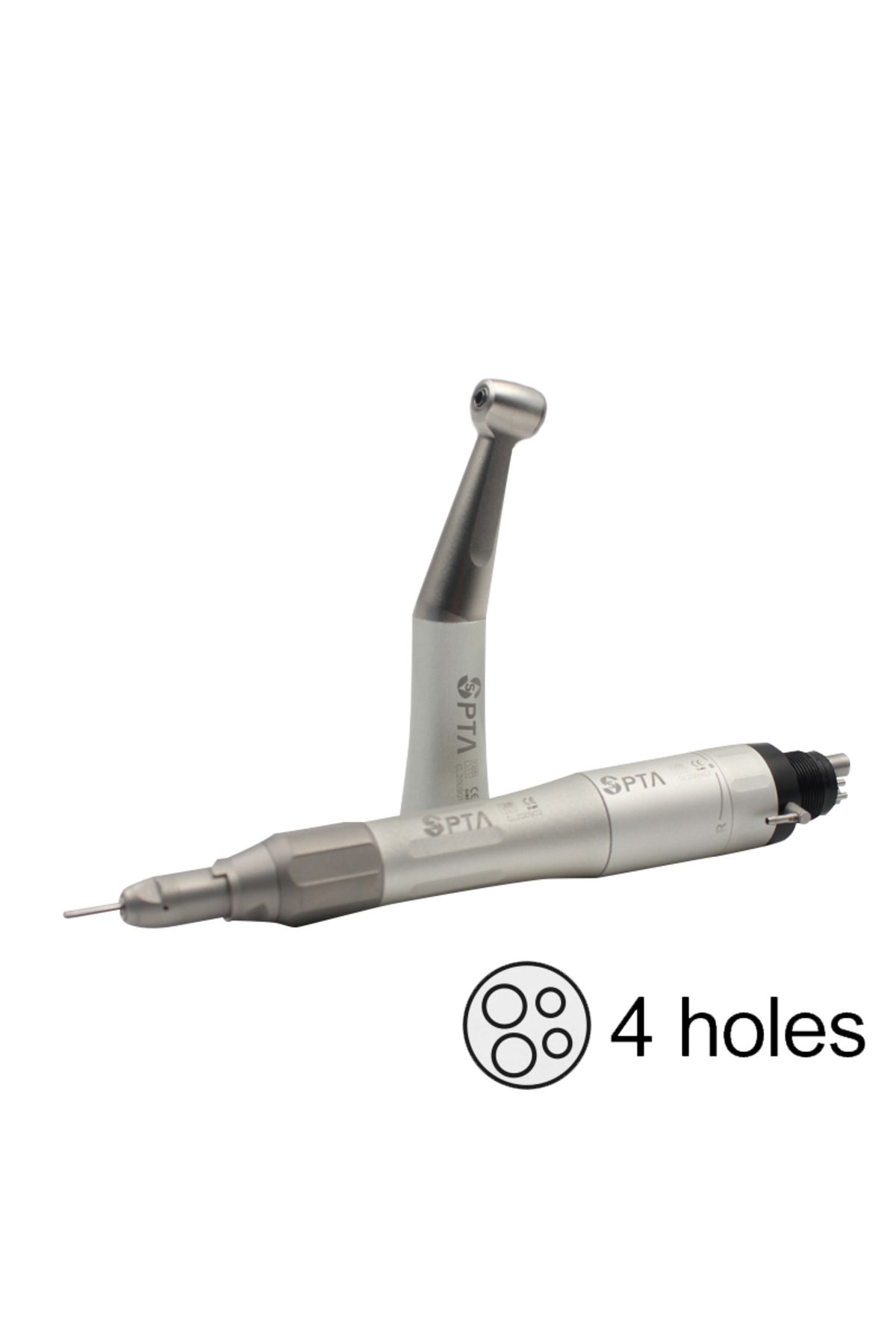 Choice-4 hole set Dental 2/4 Holes Air Motor Contra Angle Low Speed Handpiece External Push Button Single W 1