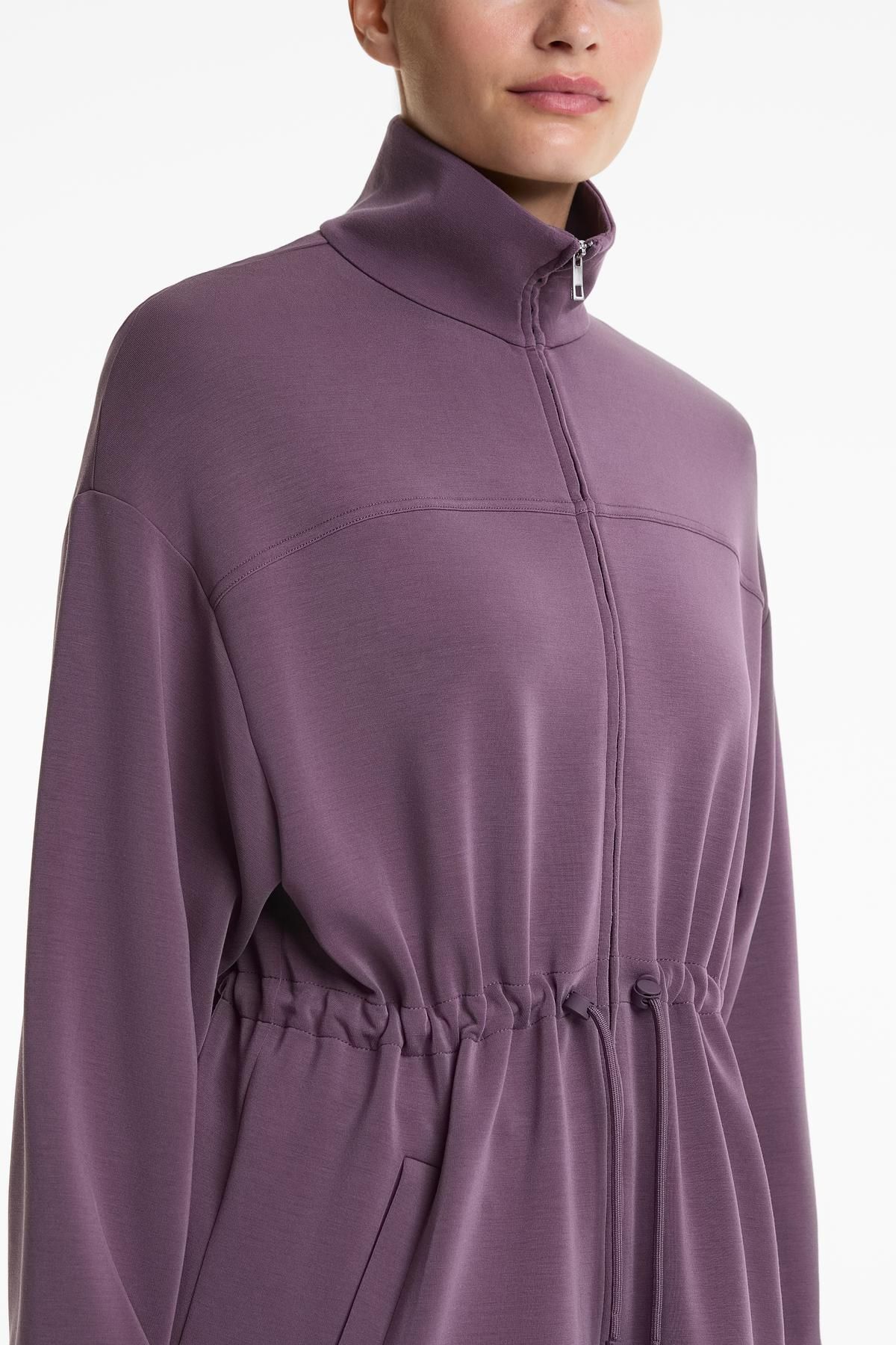 Oysho-Long jacket with soft-touch modal and pockets 3