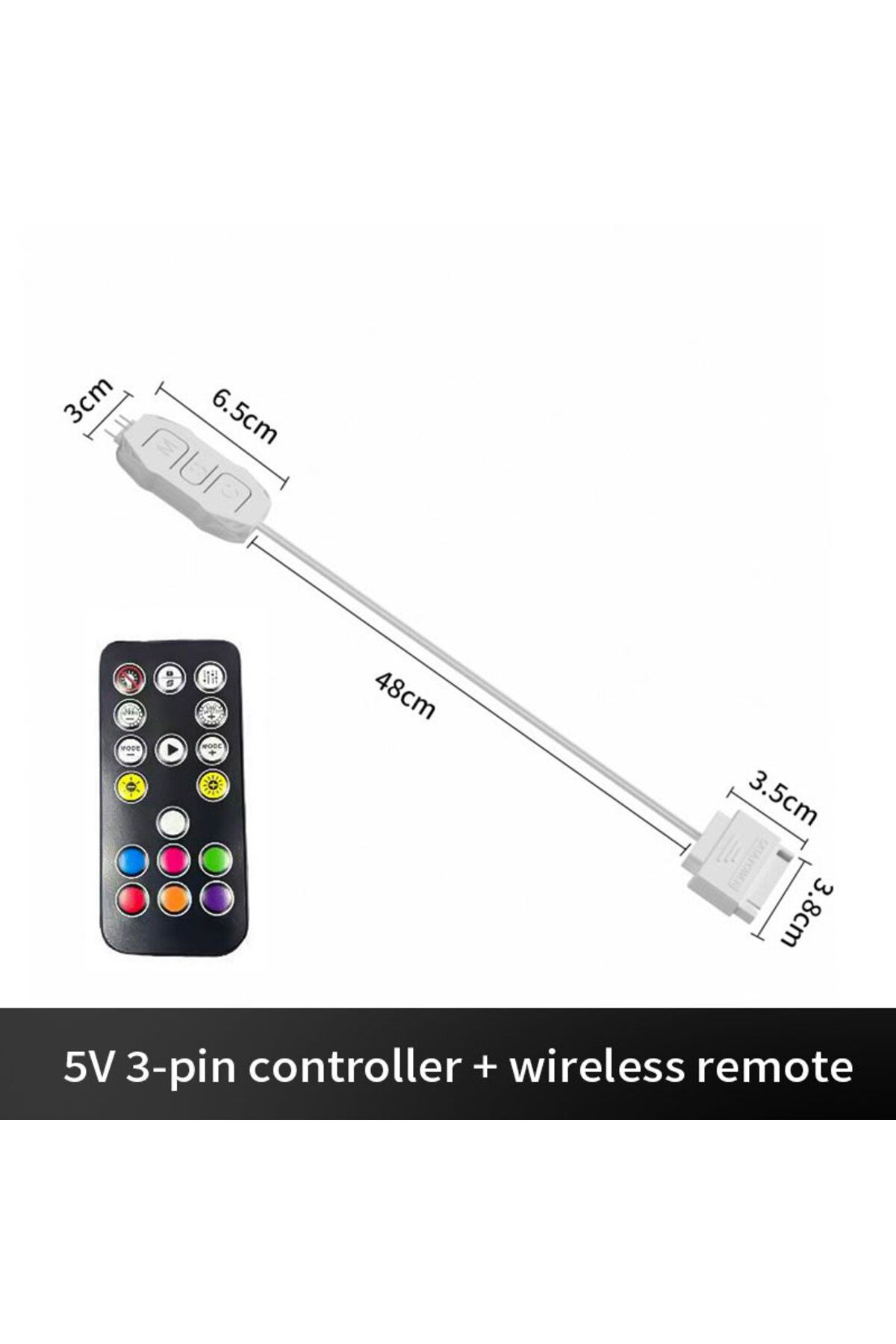 Choice-w wireless remote LDPCSJARGBController 5V 3pin To SATA Power Supply Mini RGB Controller 3PIN Hub For 1