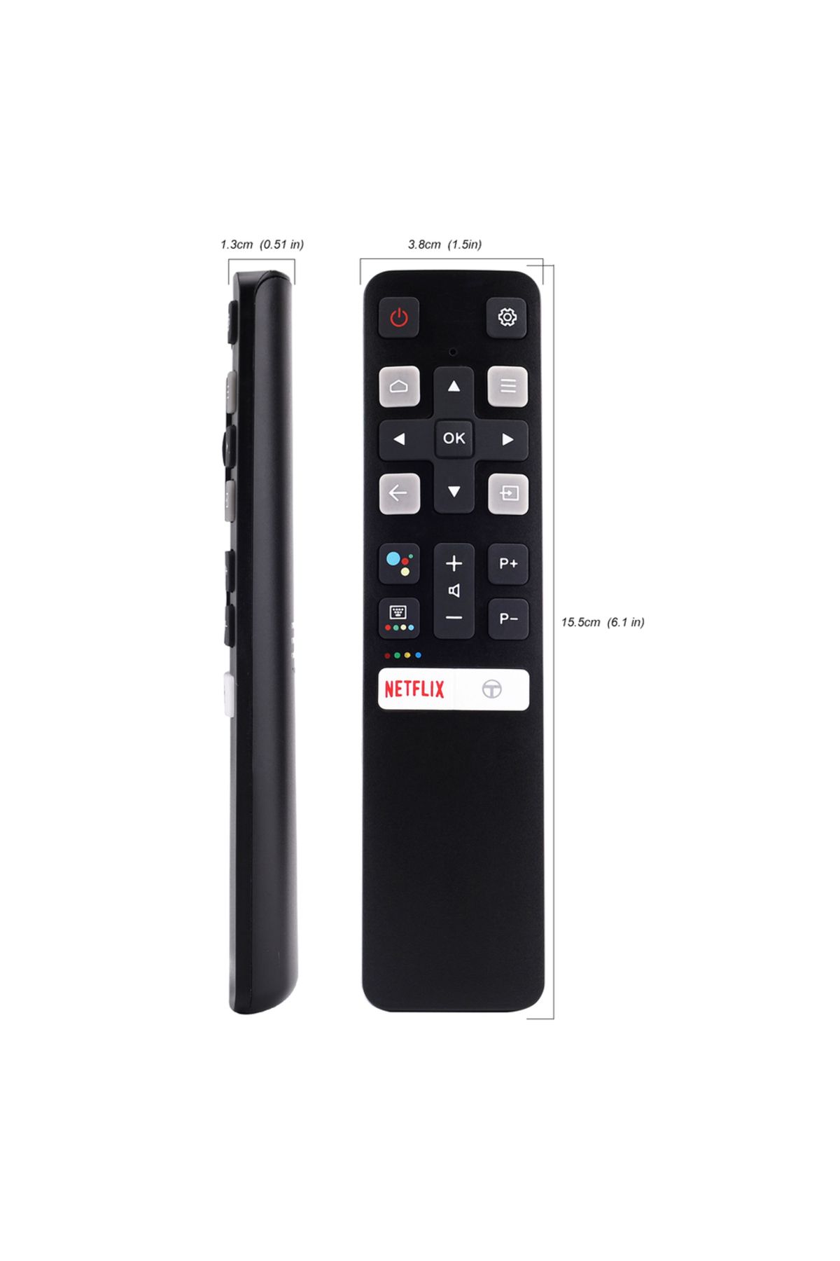 Choice-black RC802V Replacement voice remote control for TCL LED TV 43P8 40S65A 32S60A 55P8M 32S6500 65P8M 4