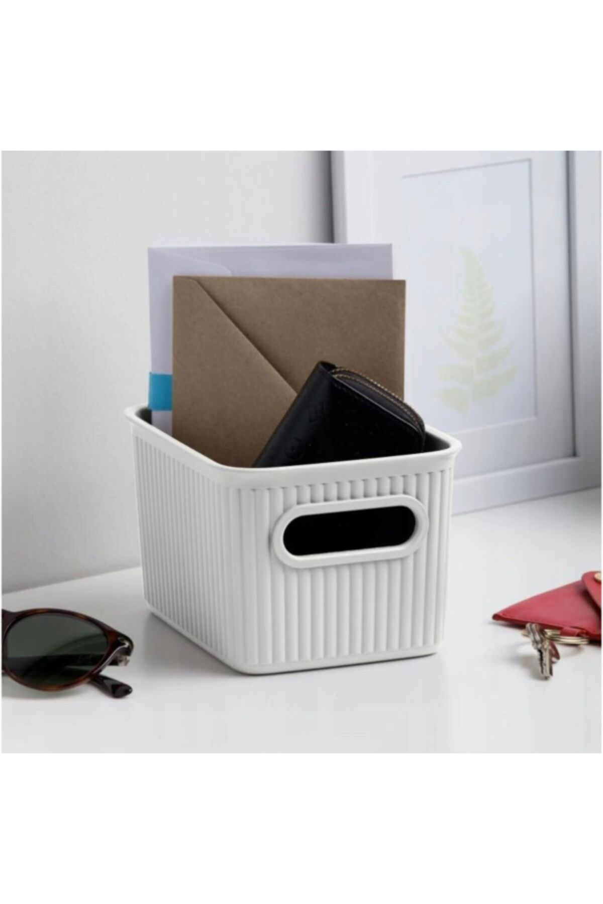 Tatay-3-Piece Impact Resistance Vertical Wavy Design Rectangular Multipurpose Storage Basket Set 3