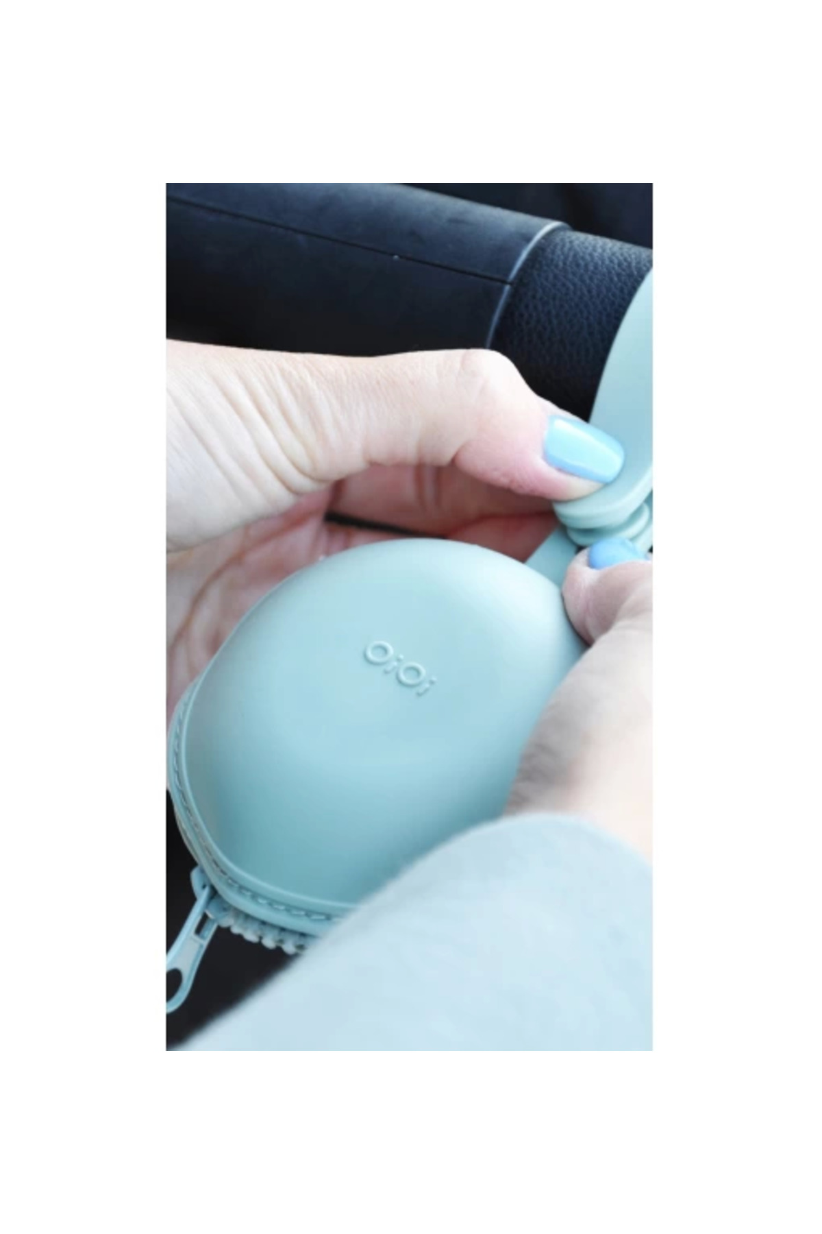 جعبه‌ی پستانک سیلیکونی Bfs Pod، رنگ سبز آکوا