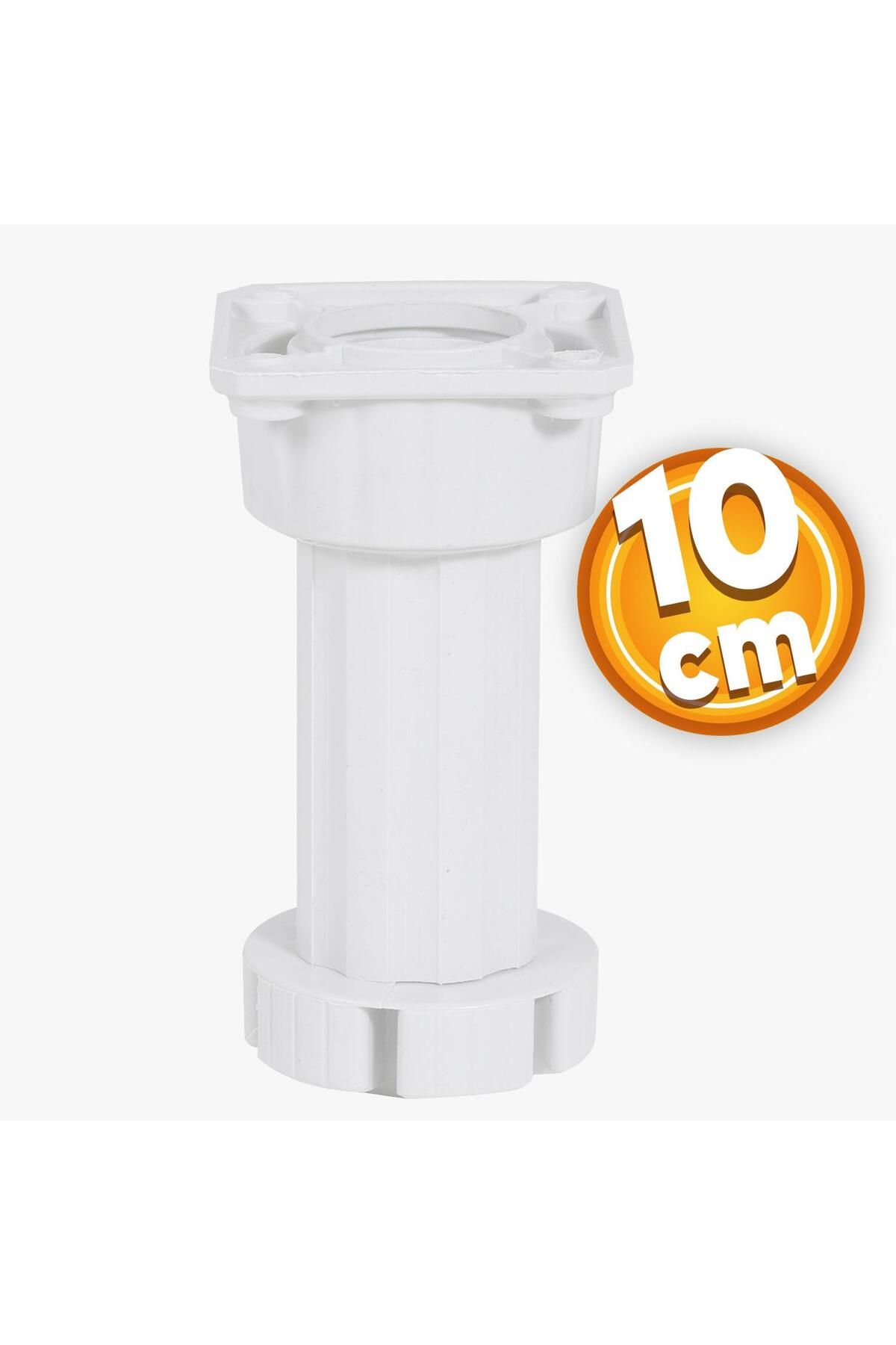 Badem10-(8 bucăți) Mobilier dulap reglabil Bancă Puf Riser Upgrade Picior 10 cm Picioare albe 2