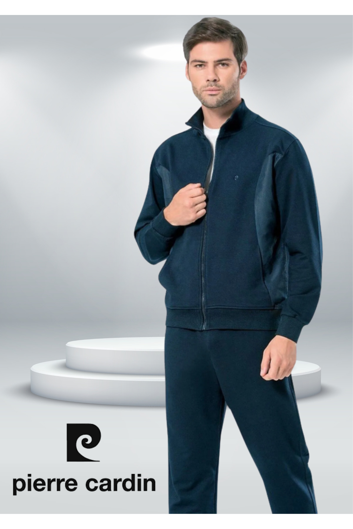 ست پیژامه و لباس خواب مردانه راسته فاق نرمال آستین کوتاه | پیر کاردین Pierre Cardin L1.PC.CEY.16 - تصویر 5