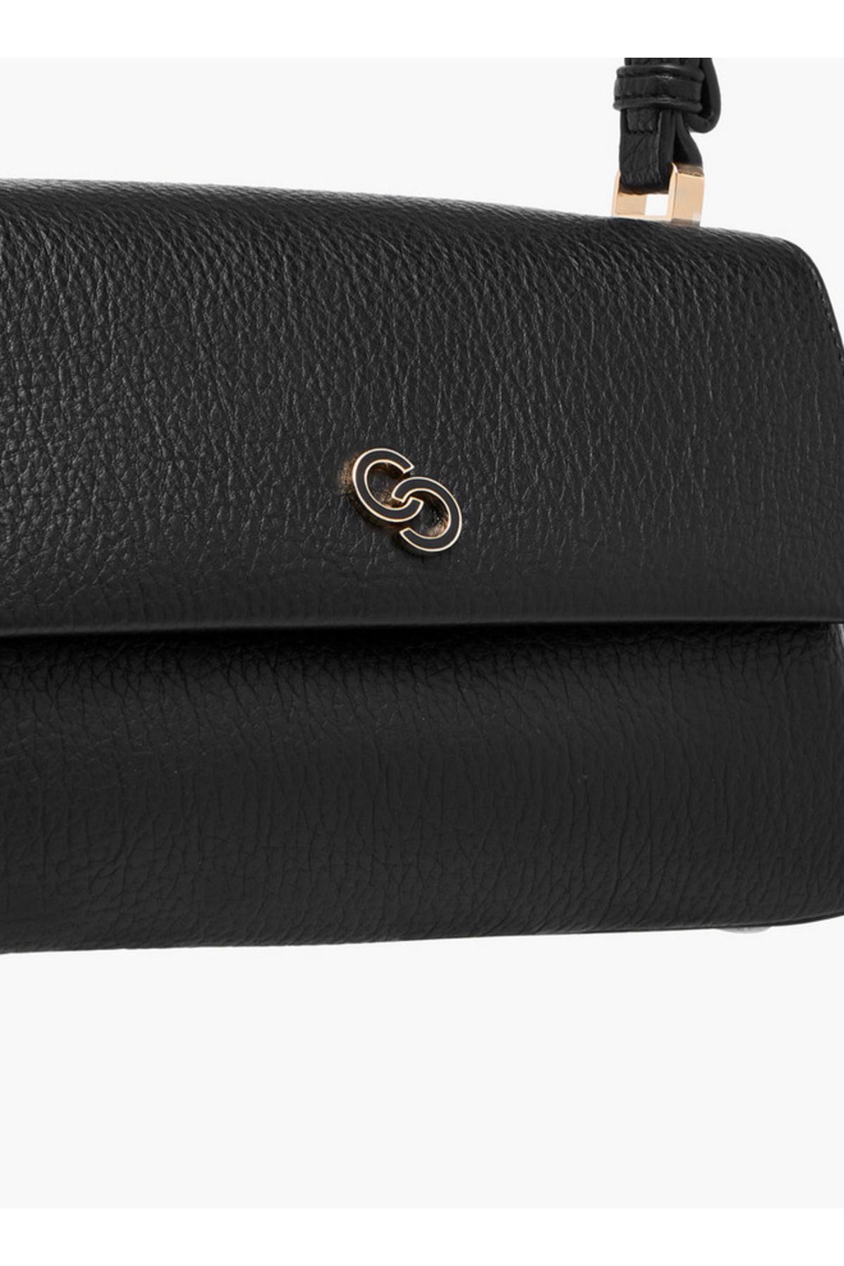 Celeste-Textured Shoulder Bag with Strap Handle and Flap Closure 4