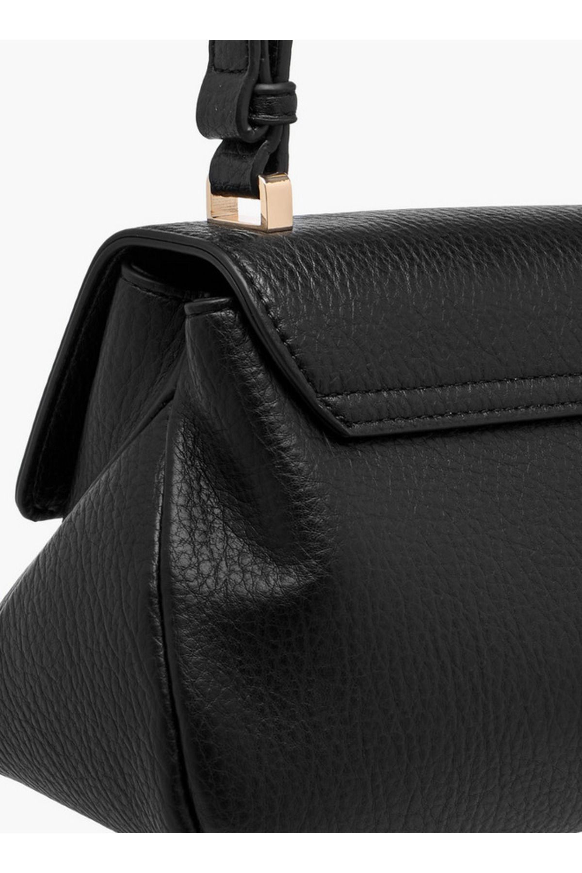 Celeste-Textured Shoulder Bag with Strap Handle and Flap Closure 5