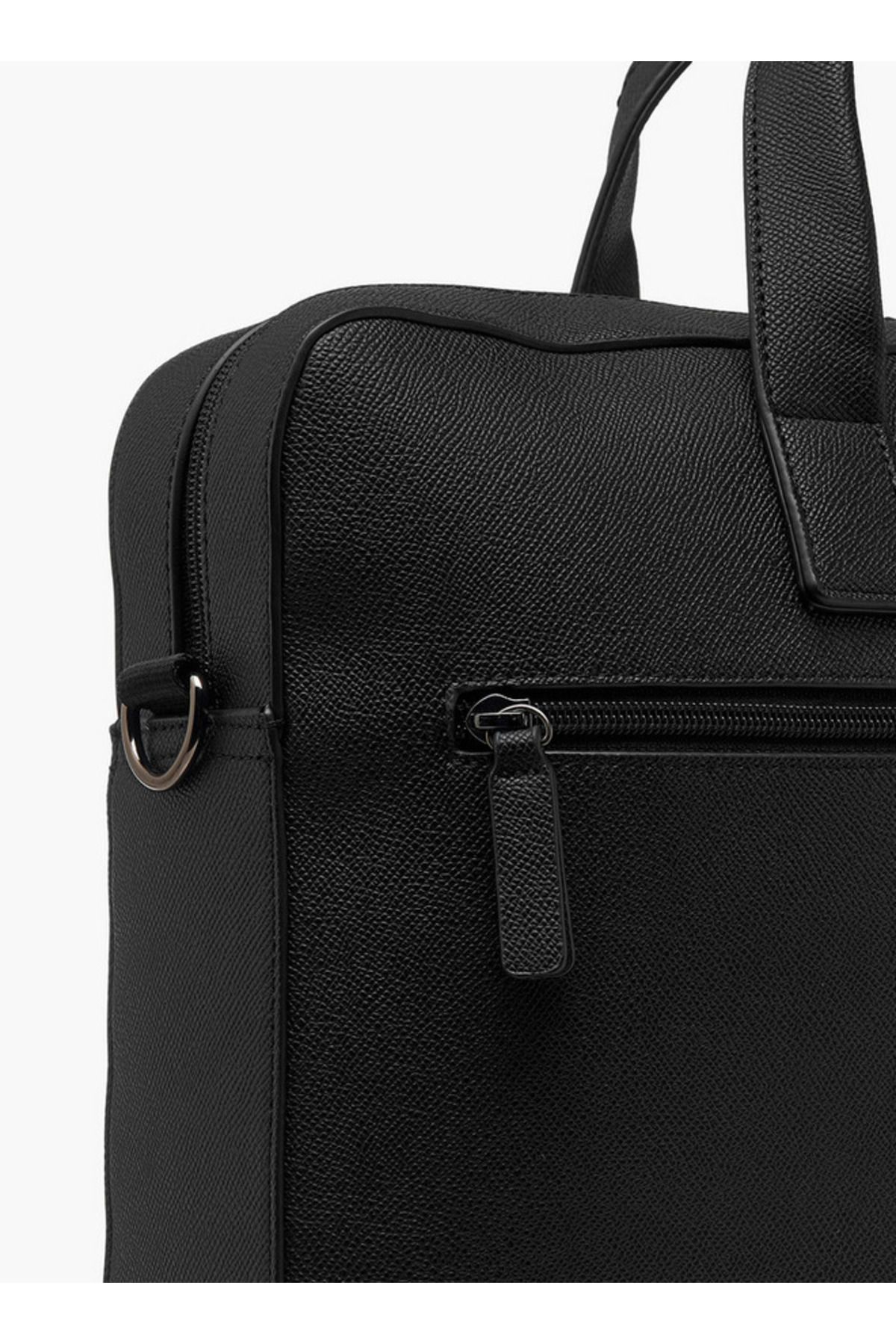 LBL by Shoexpress-Textured Laptop Bag with Detachable Strap and Zip Closure 5