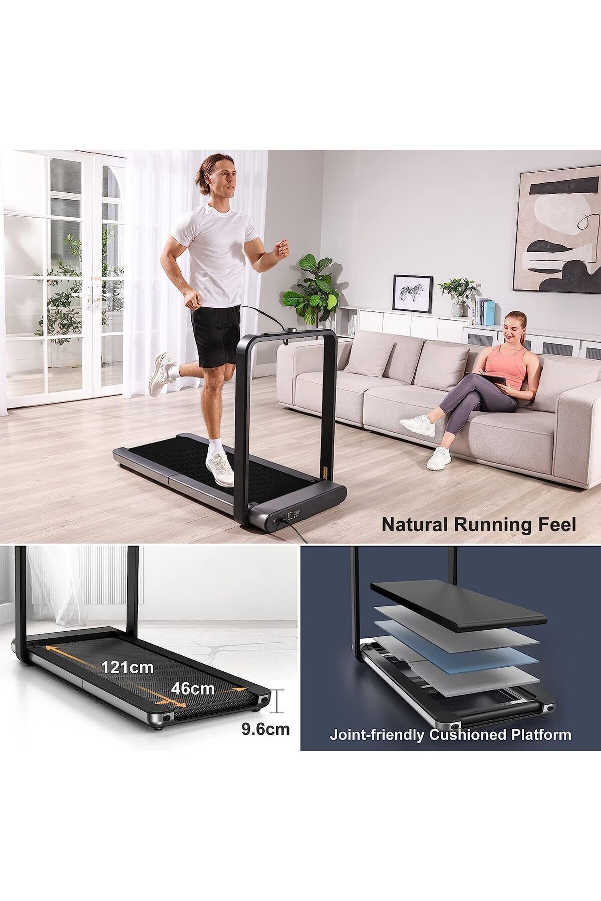 Kingsmith-Double Fold Running Walking Pad NFC Enabled Smart Sensors Integral Aluminum Alloy Frame 8