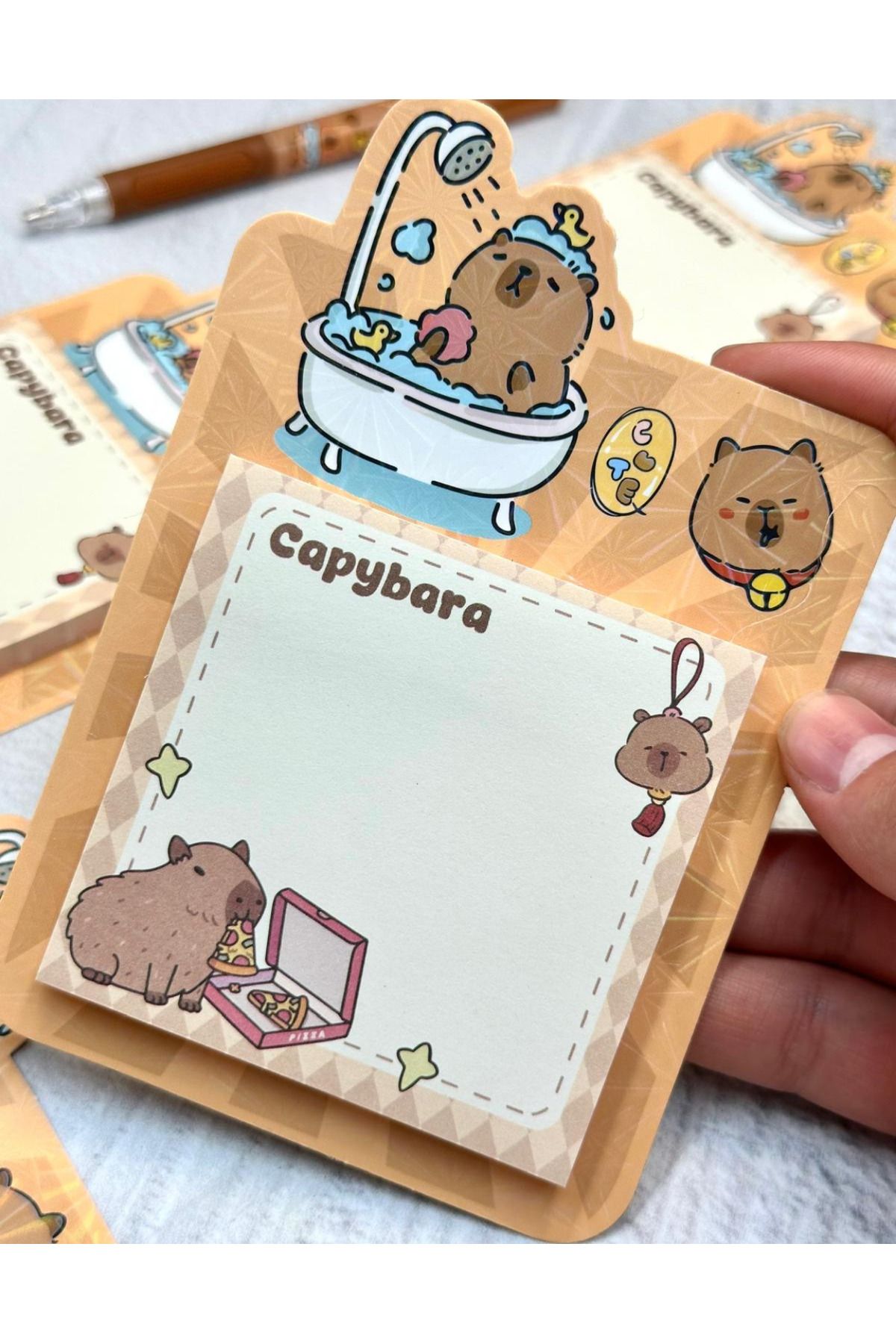 ZeCo Collection-Capybara Pattern Foam Dreams Post-It 50 Sheets / Sticky Note / Sticky Note Paper 5
