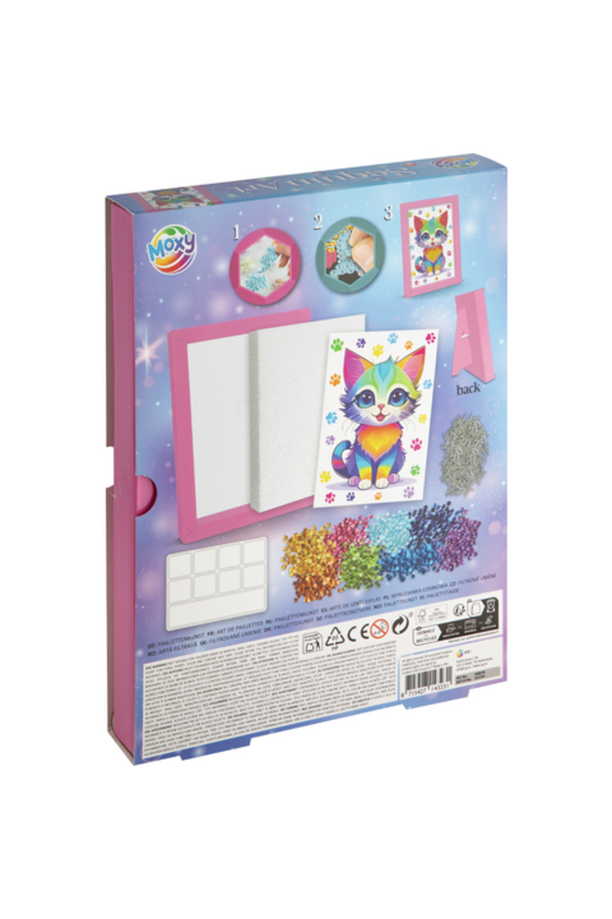 Moxy-Creative DIY set, Glitter painting, kitty Kitty 2