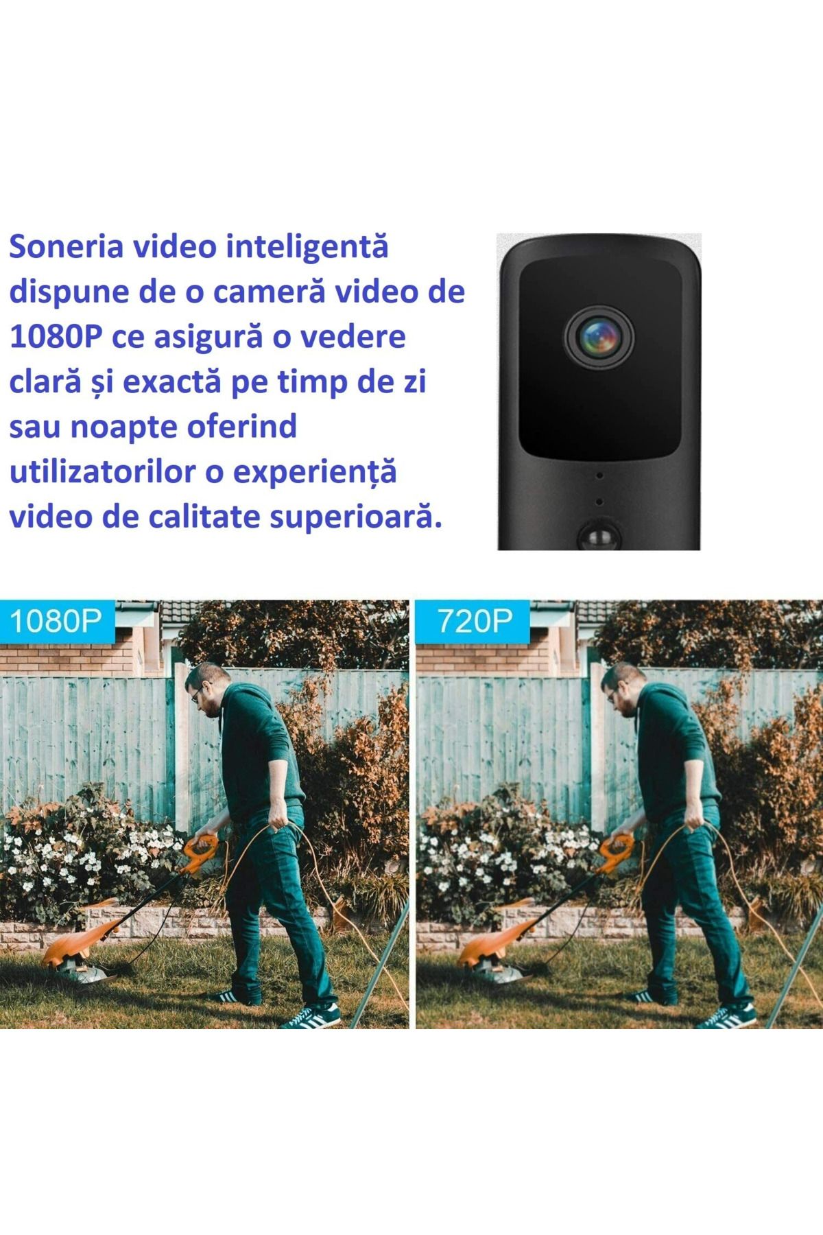 MOAWAVE-Smart Video Doorbell, Motion Detection, Built-in Microphone, Night Vision Function, Ios or Android, 5