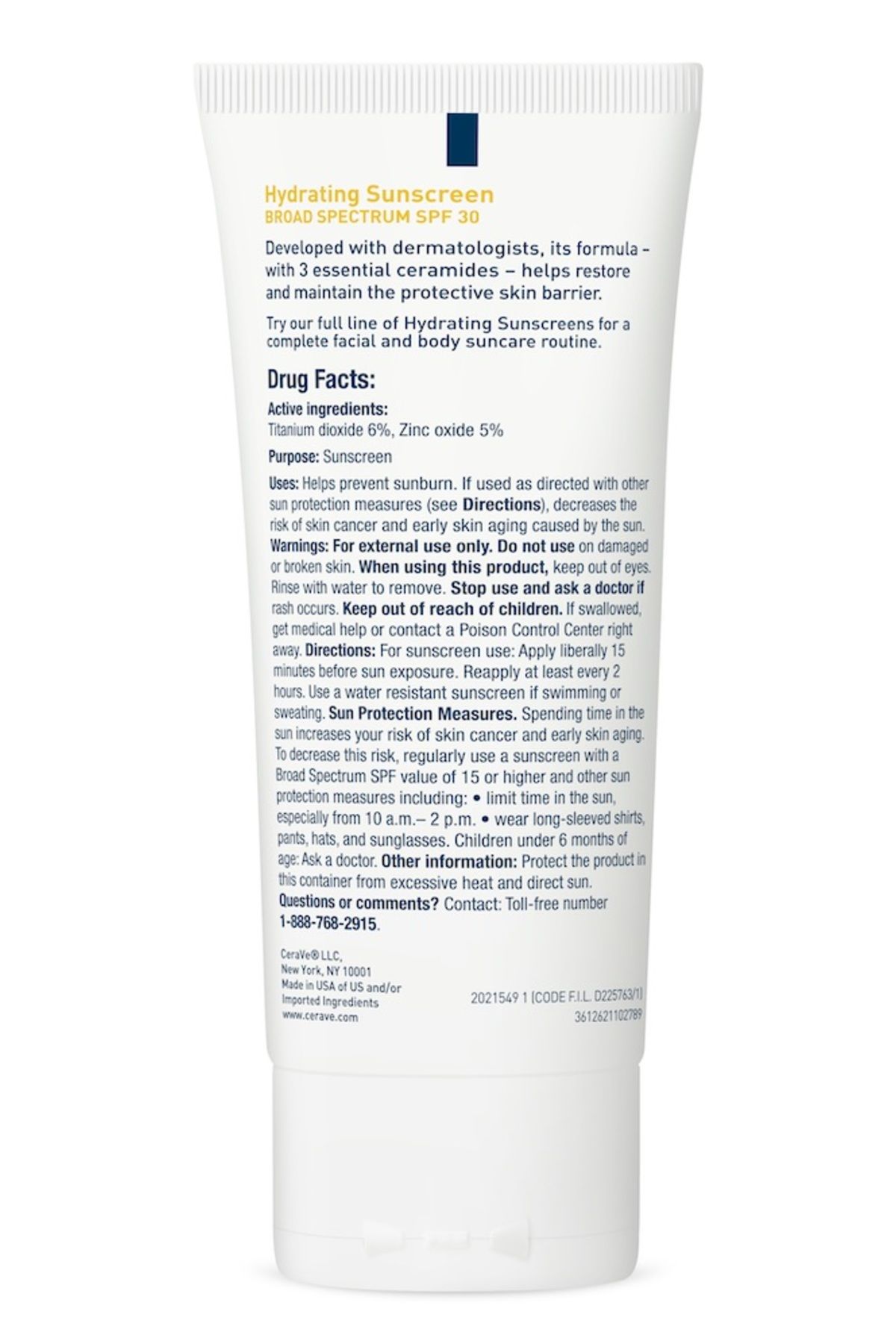 CeraVe-Hydrating Sunscreen Face Lotion Broad Spectrum SPF 30 2