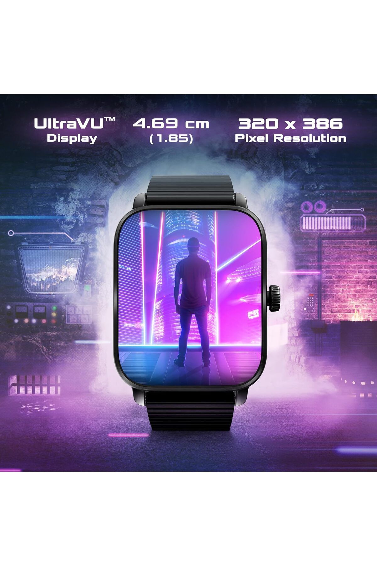 FASTRACK-Phantom Smart Watch | 1.85" UltraVU Display | Functional Crown | SingleSync BT Calling | 10 3