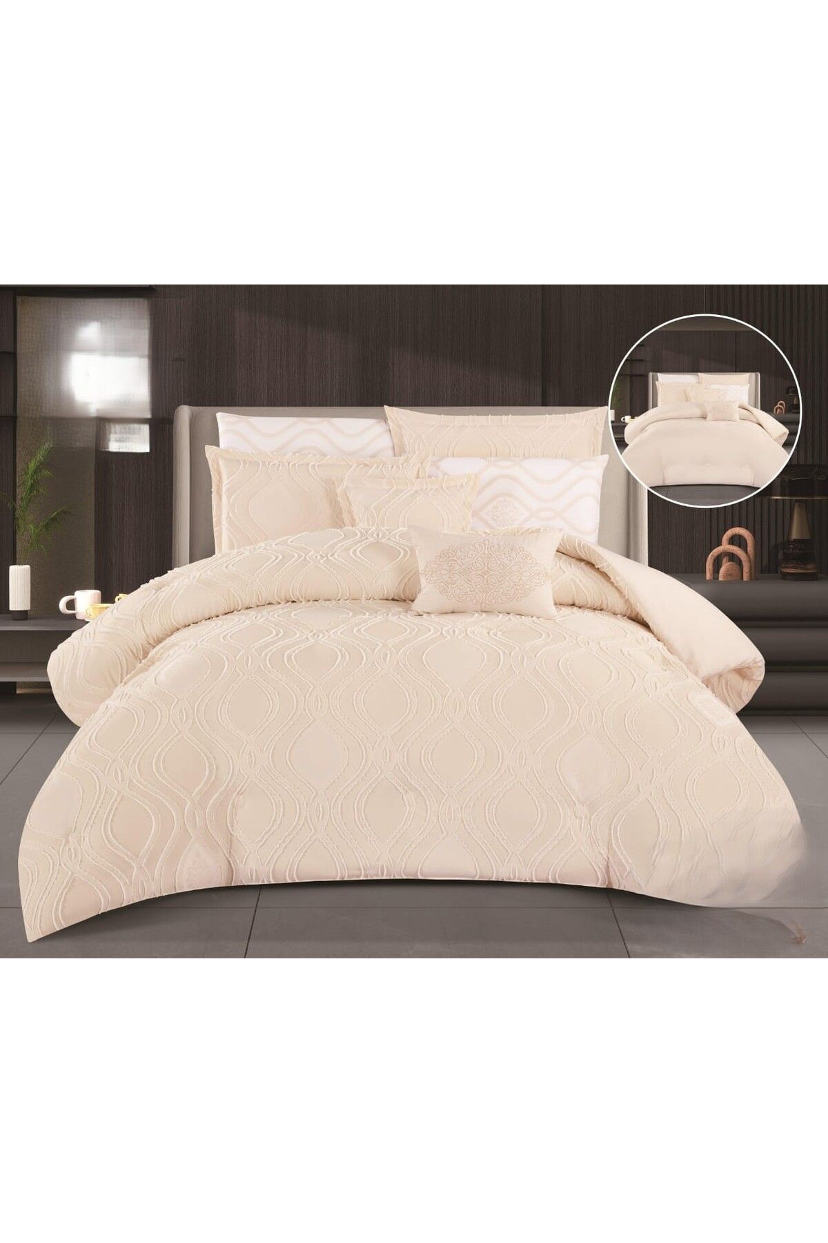 Mark-A luxurious king-size double bed sheet to add beauty and elegance to your room accessories, made of microfiber, size 240*260 cm 1