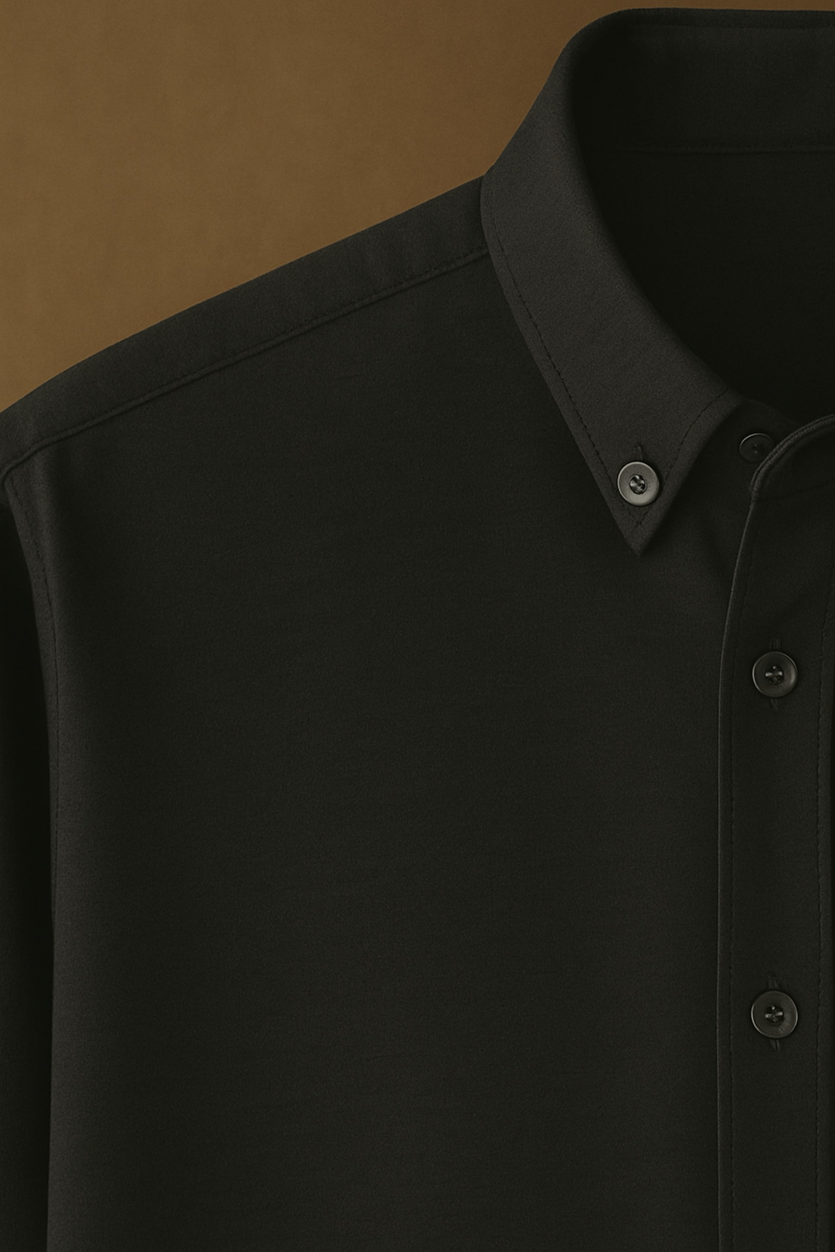 mavisima erkek giyimi  Erkek Siyah Uzun Kollu Salaş Gömlek | Rahat Kalıp – Şık Duruş – Günlük & Ofis Uyumlu - Görsel 4