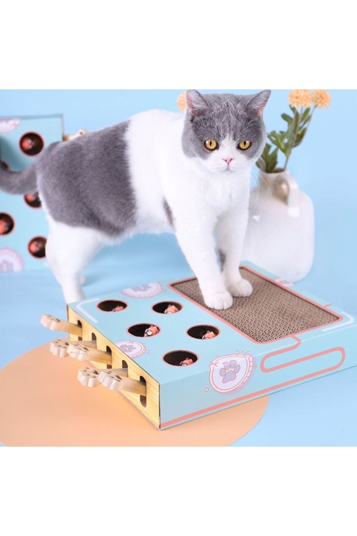 OEM-Interactive 2-in-1 Toy for Cats: Scratching Post and Mouse Hunting 3