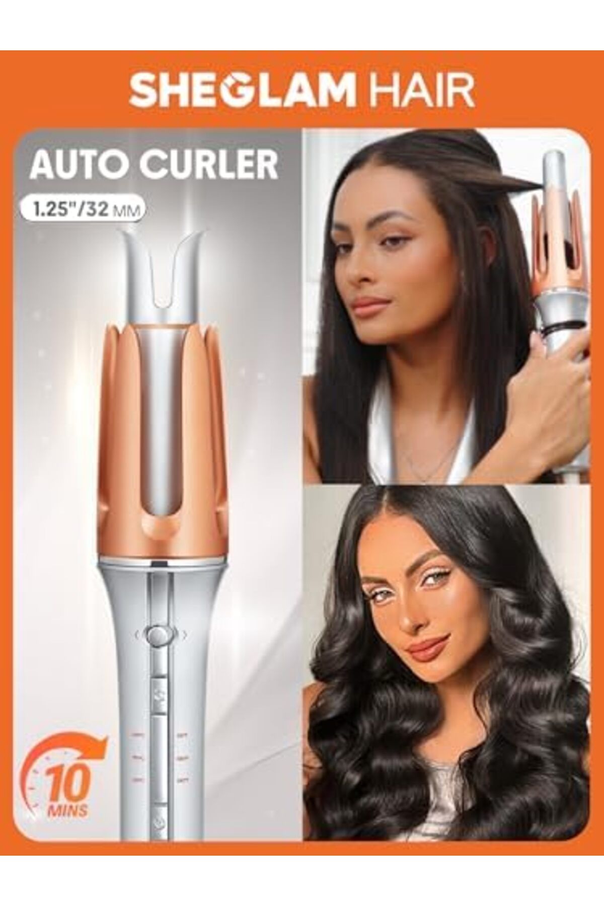 SHEGLAM-Automatic Curling Iron 1 ¼ Inch with 3 Temperature Settings 4