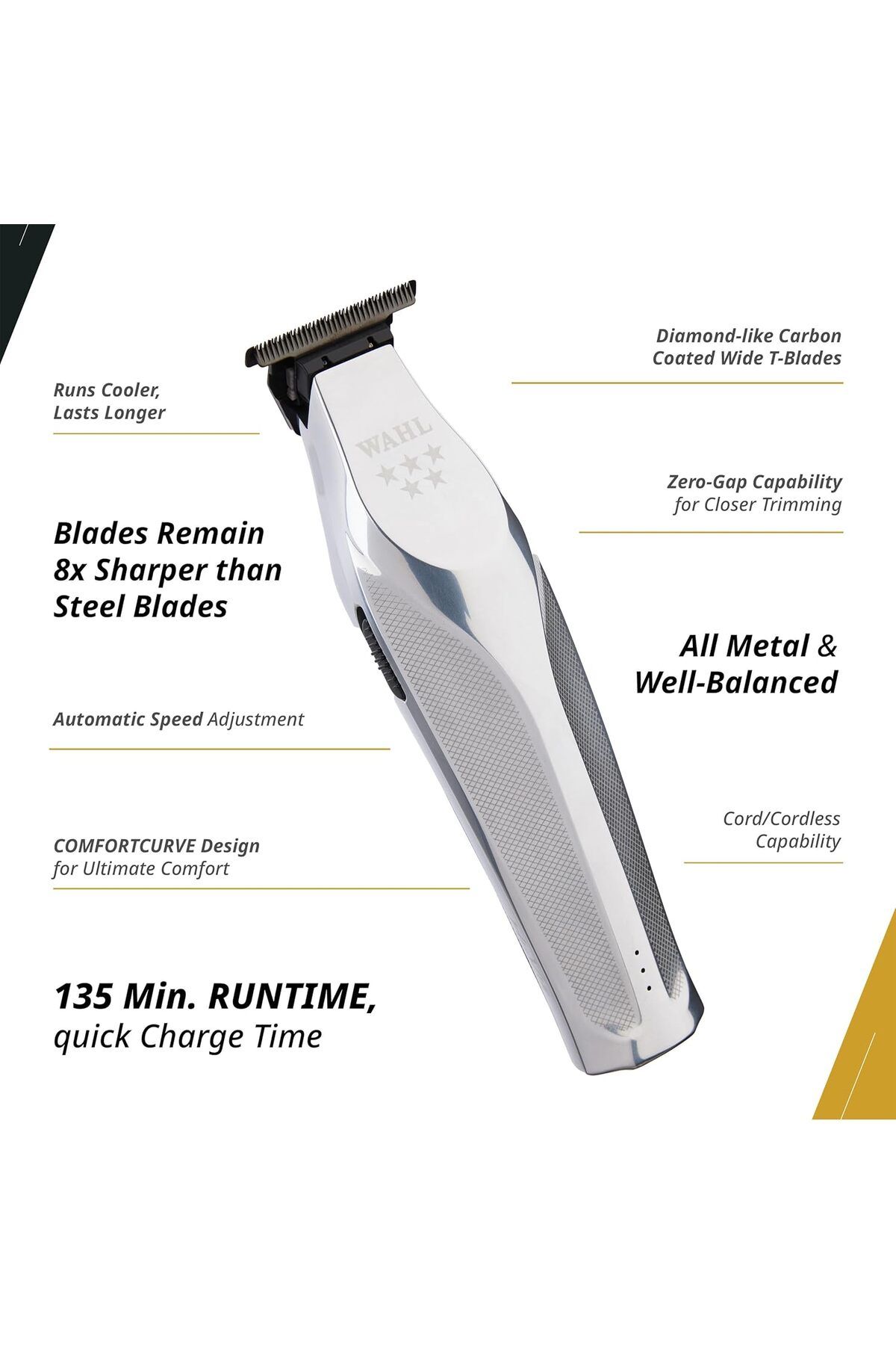 Wahl-Professional Hi-Viz Trimmer, Precision Cutting, Adaptive Speed Control, 135-Minute Run Time 4