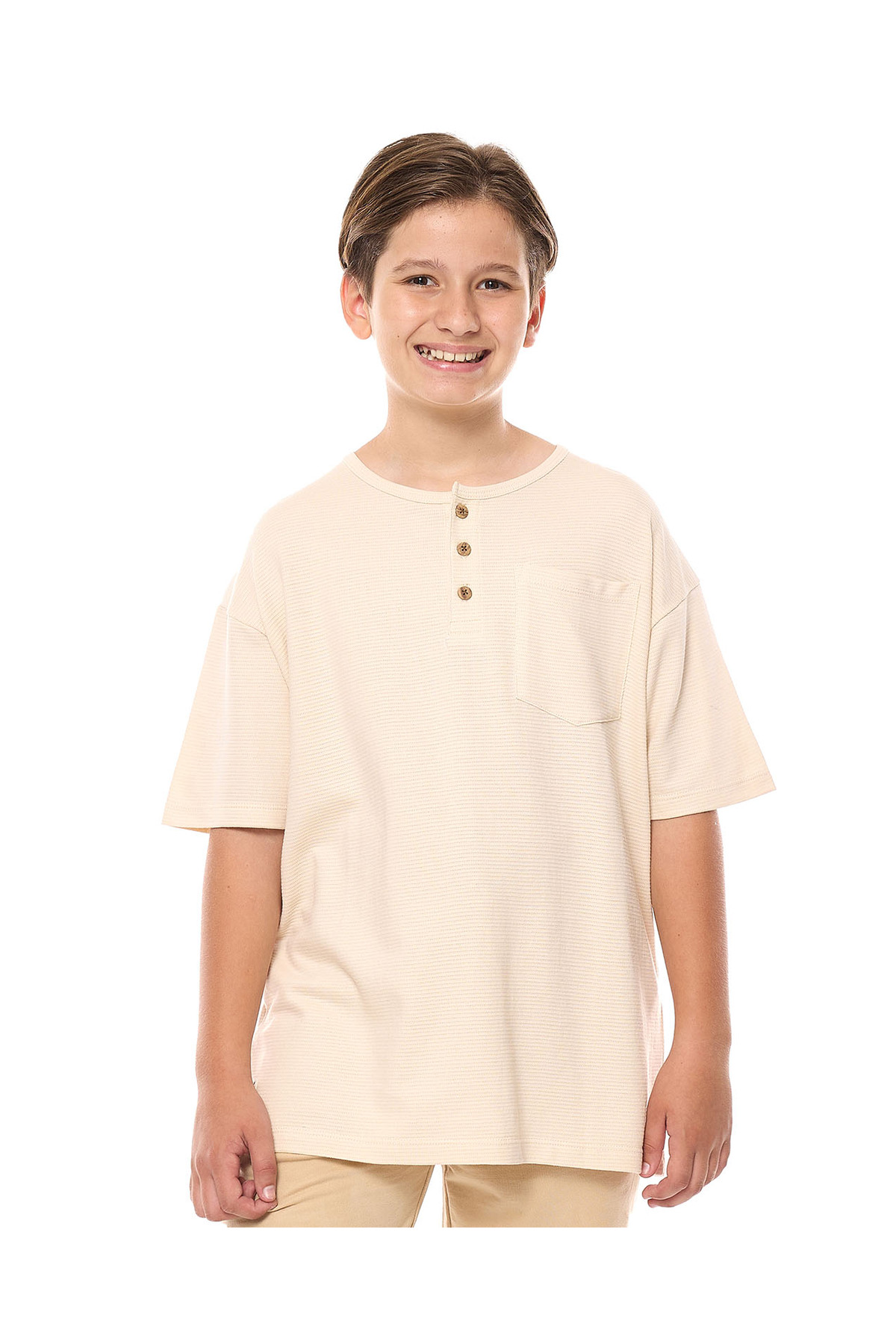 R&B Beige BOYS T-SHIRT 8-16Y
