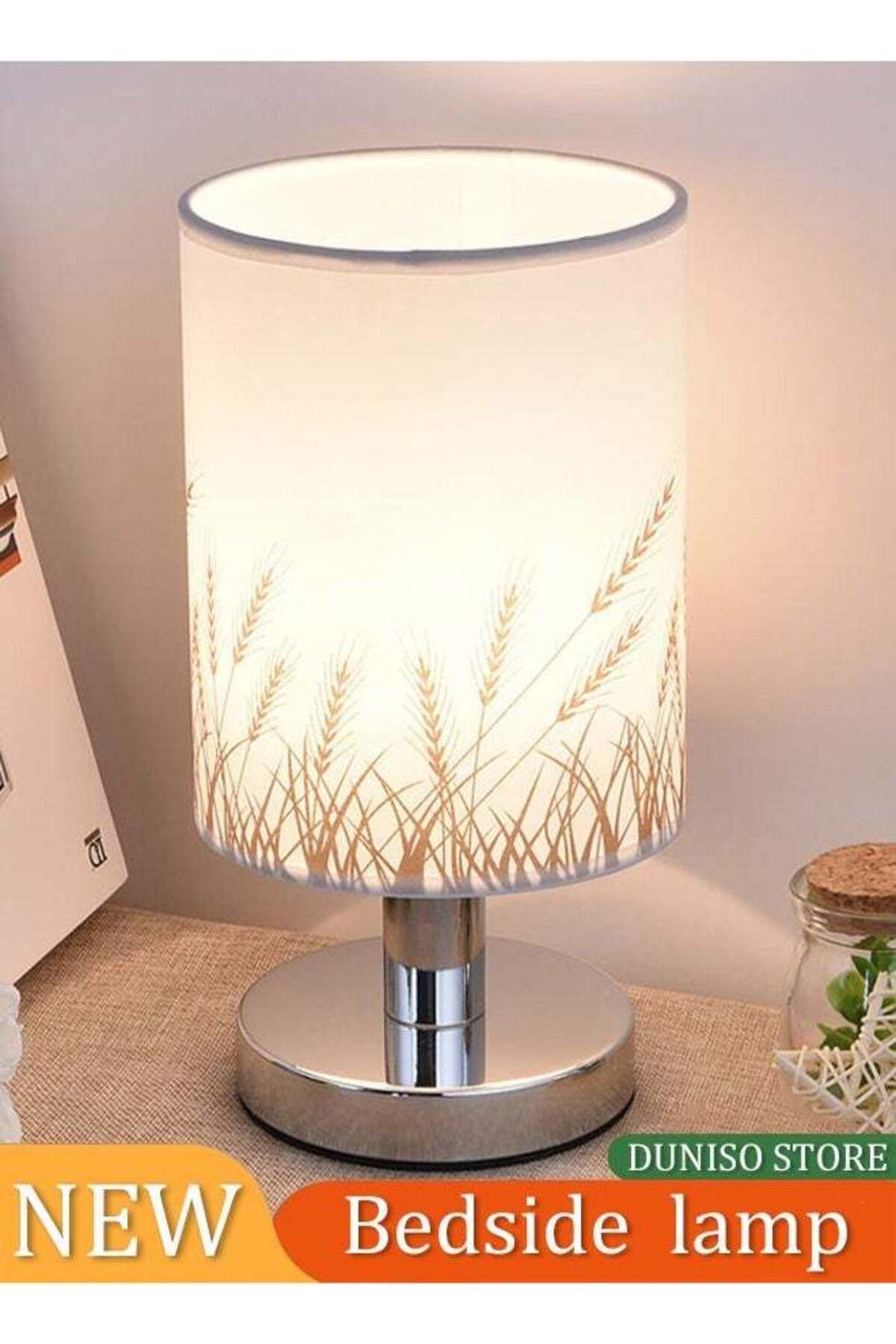 fun zone-DUNISO Bedside Table Lamp, USB Desk Lamp with Touch Switch 1