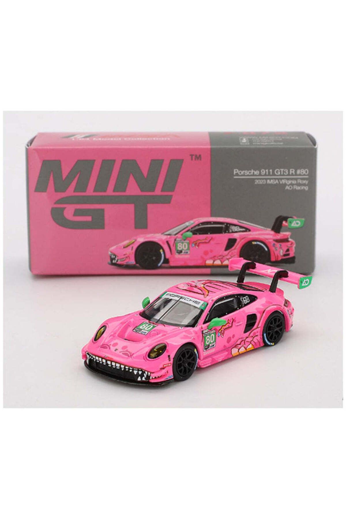 mini gt-Porsche 911 Gt3 R Racing 2023 Imsa Virginia Roxy 1:64 1