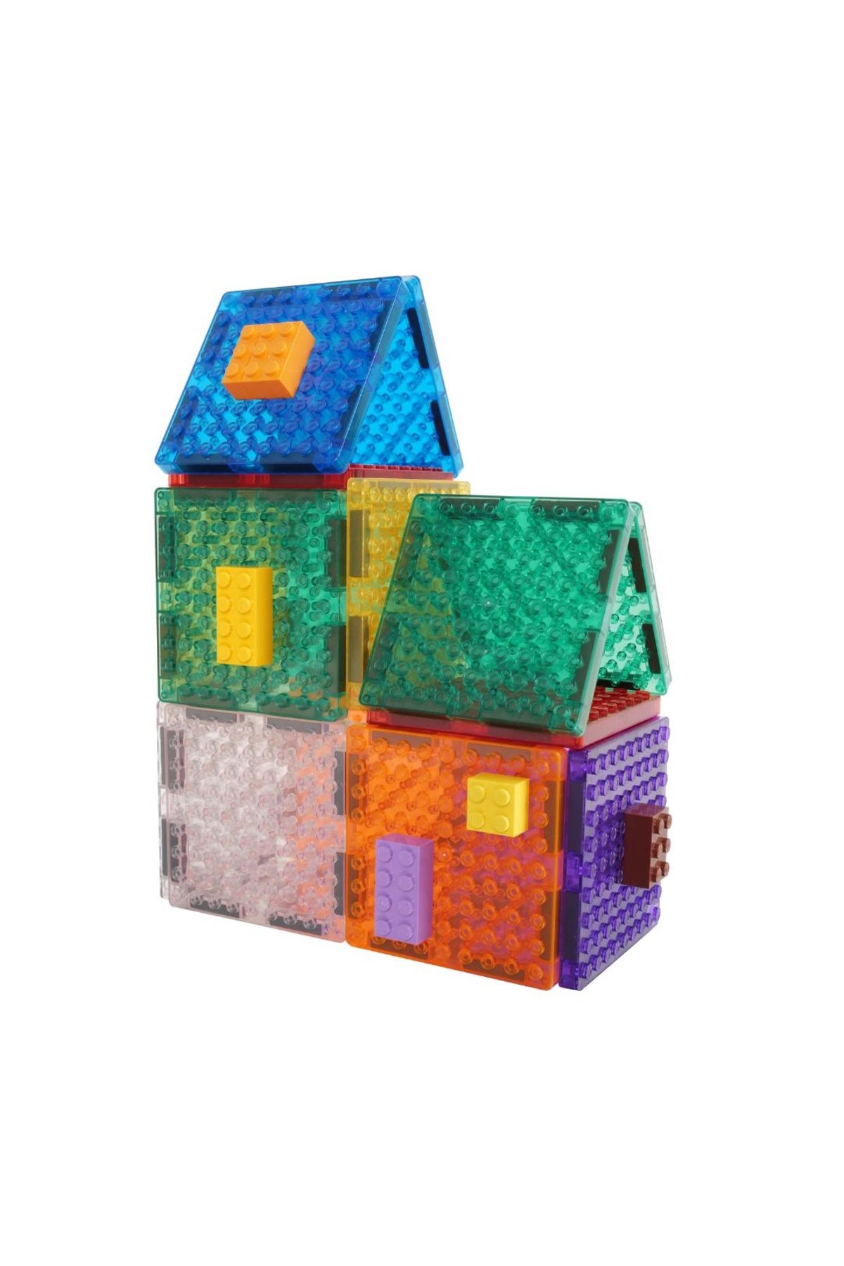 Cleverclixx-Set de construcție magnetic, plăci de cărămidă, 16 piese, 4