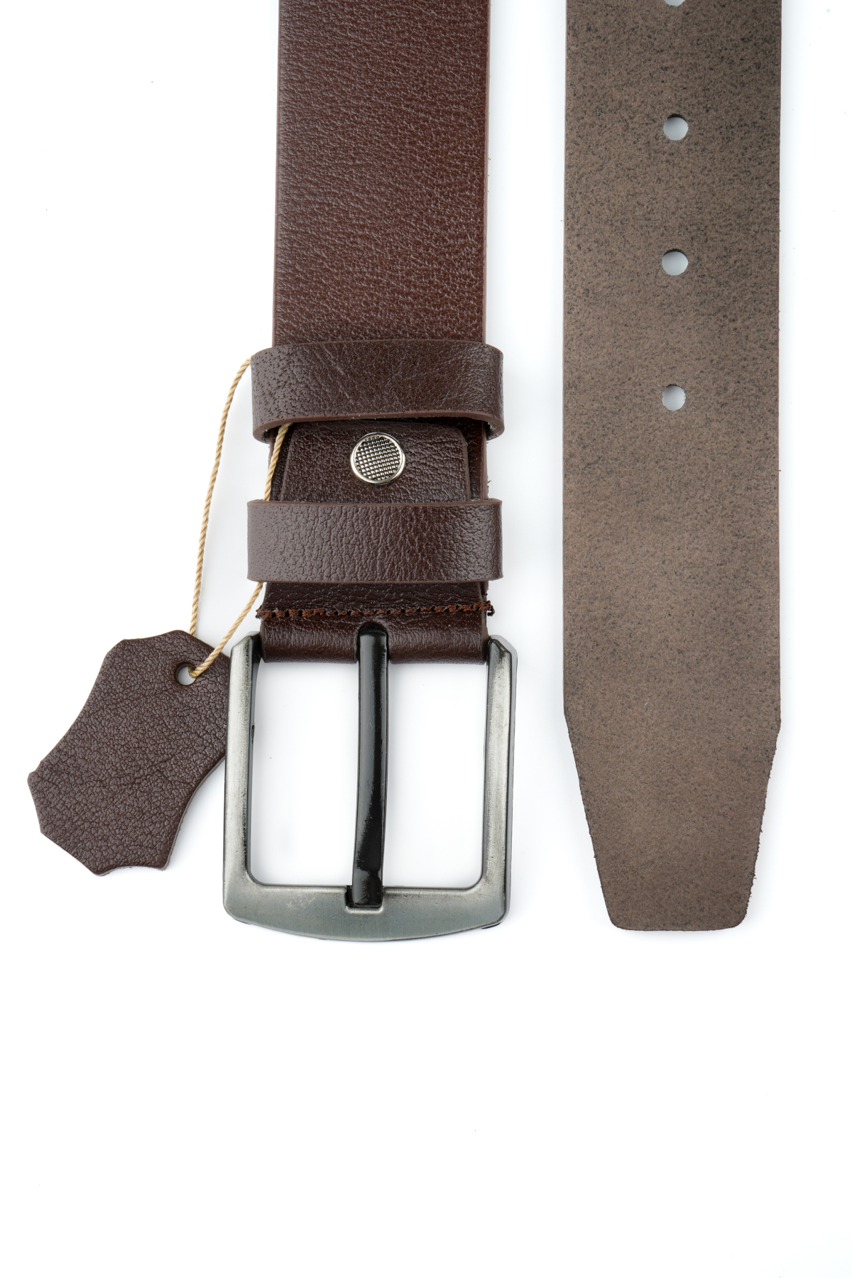 nazenintasarımlar  % 100 Hakiki Manda Derisi KOT KETEN SPOR Erkek Kemer - Görsel 2