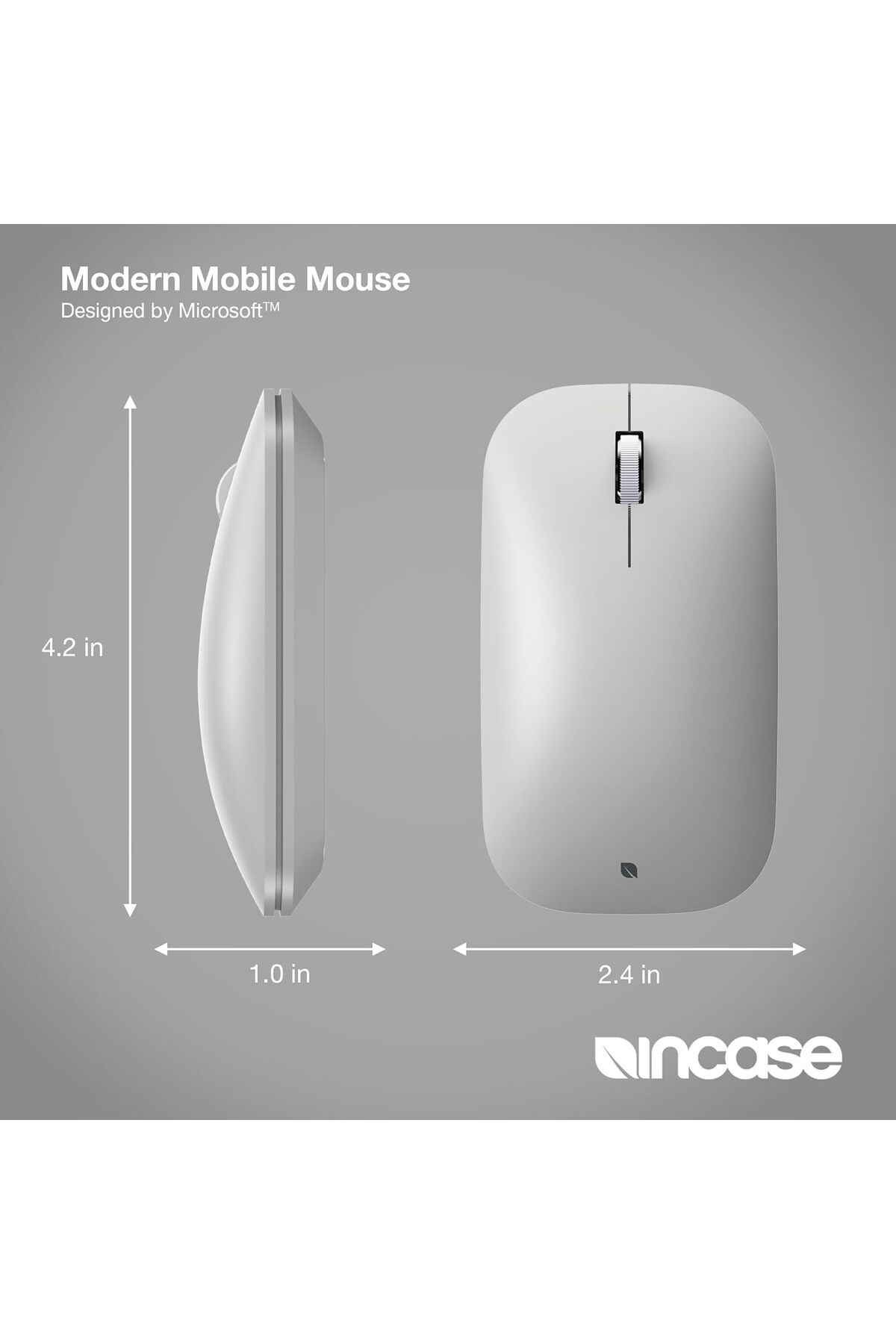 İncase-Modern Mobile Mouse – Designed by Microsoft – Lightweight, Precision Navigation, Right/Le 7