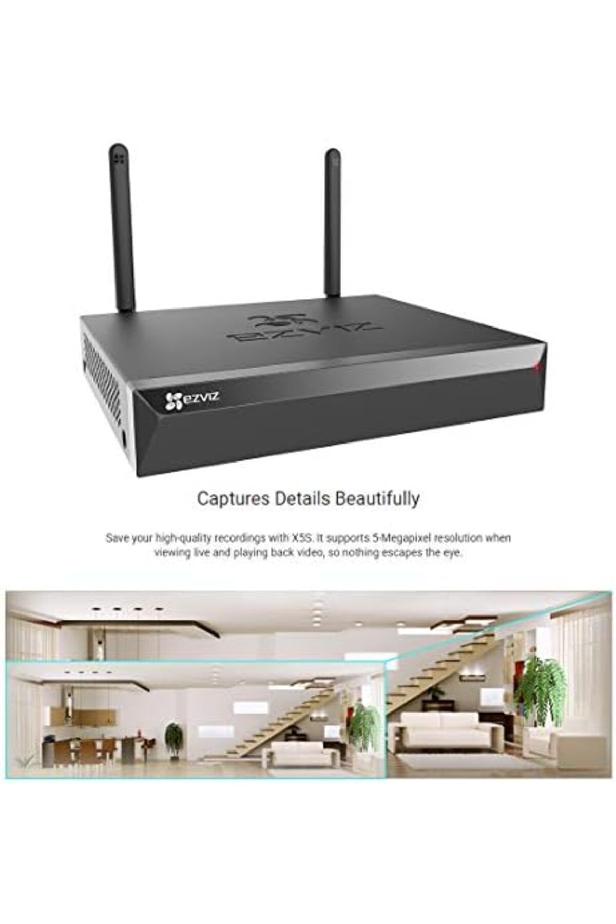 EZVIZ-X5S-4W Wireless Network Video Recorder (NVR) with HDMI/VGA Output, Supports Up to 4 Wi-Fi Cameras 2