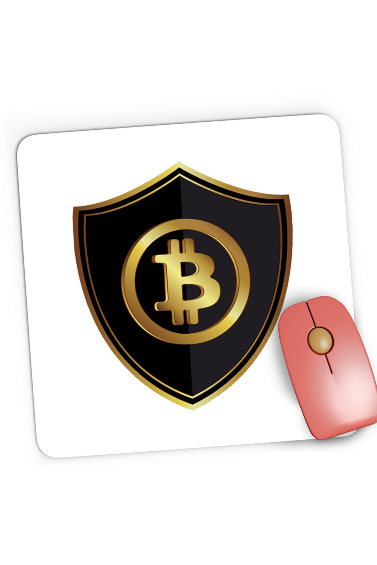 OEM-Mousepad Gaming Bitcoin Shield Blockchain, 21x19 cm 2
