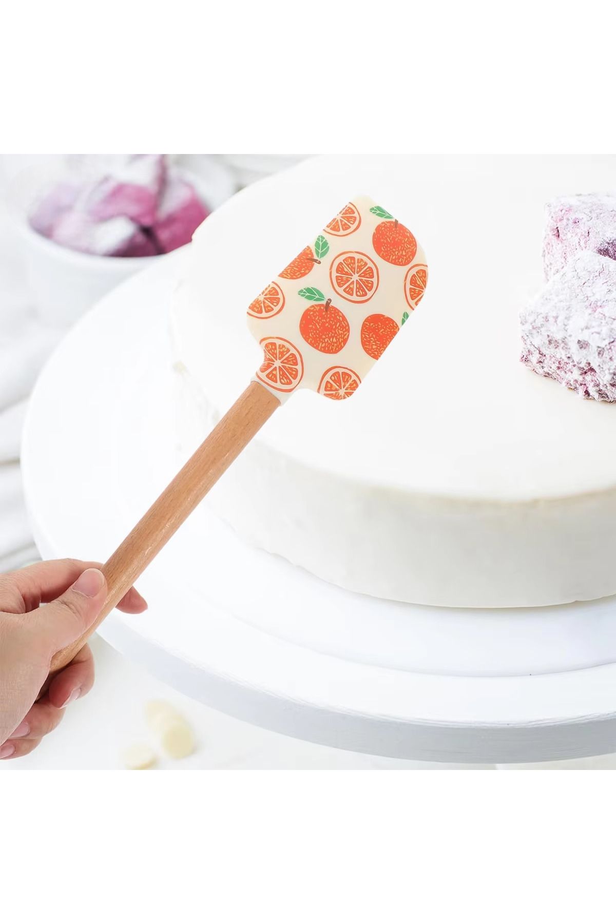 Cozy Nest-Silicone Spatula Set, 2-Piece, Large & Small Kitchen Utensils for Mixing, Scraping 5
