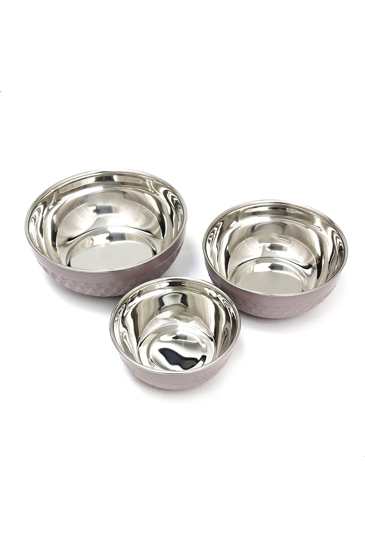 Axis-3pcs Insulated Mixing Bowl Set with Lids | 600ML, 1200ML, 1800ML | Steel Inner, Plastic Outer 5