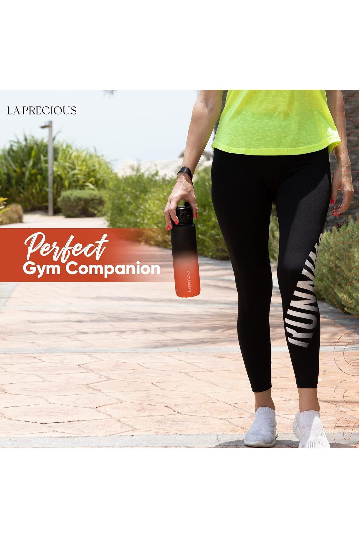 LA' PRECIOUS-Water Bottle for Adults, 1 liter-USA Tritan Material, Non-Toxic BPA Free, Fast Flow, Fl 4