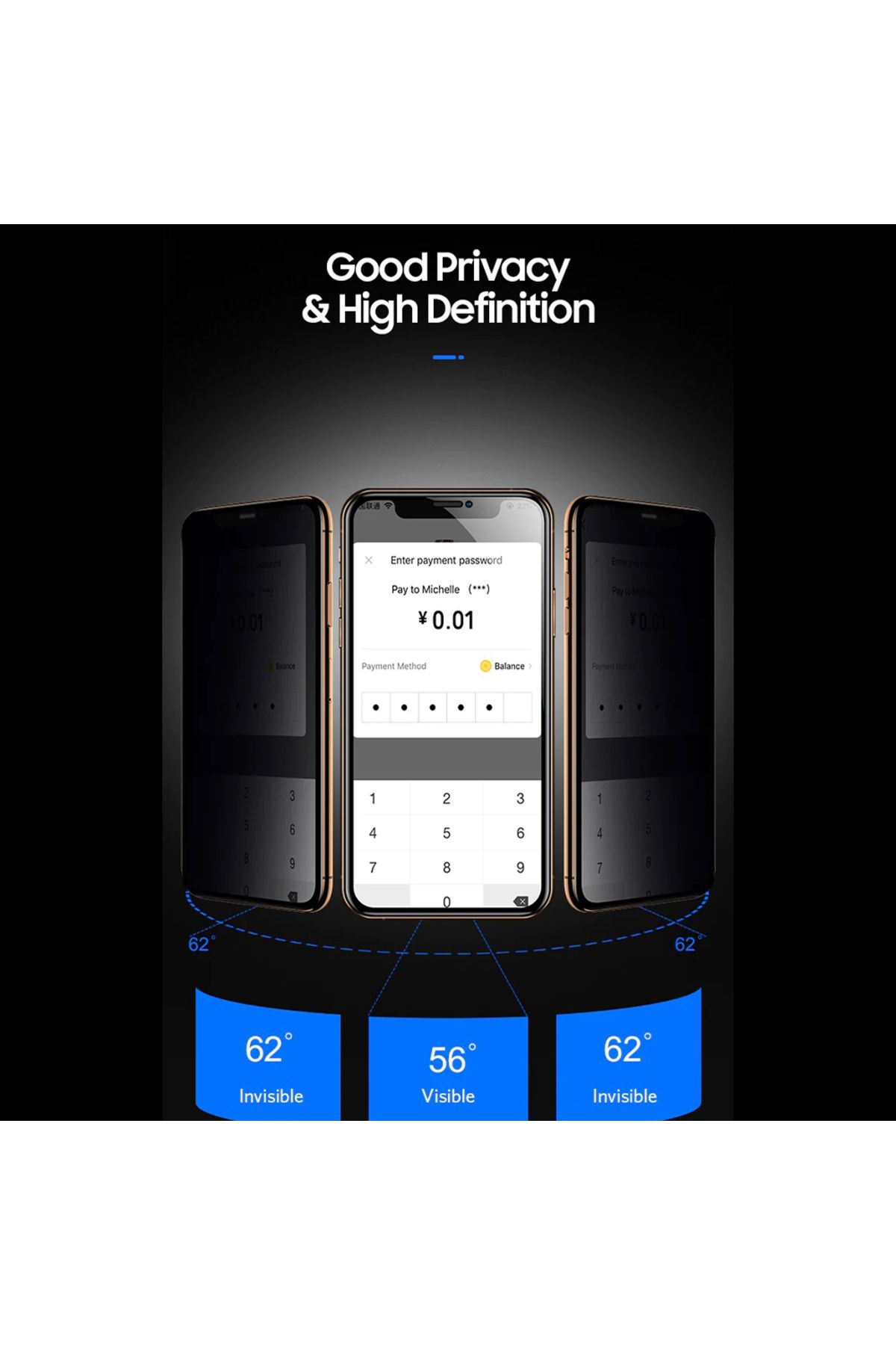 FONIX-Commando Privacy Shield film compatible with Realme GT7 Pro Racing, Anti-peeping, Case Surface 6