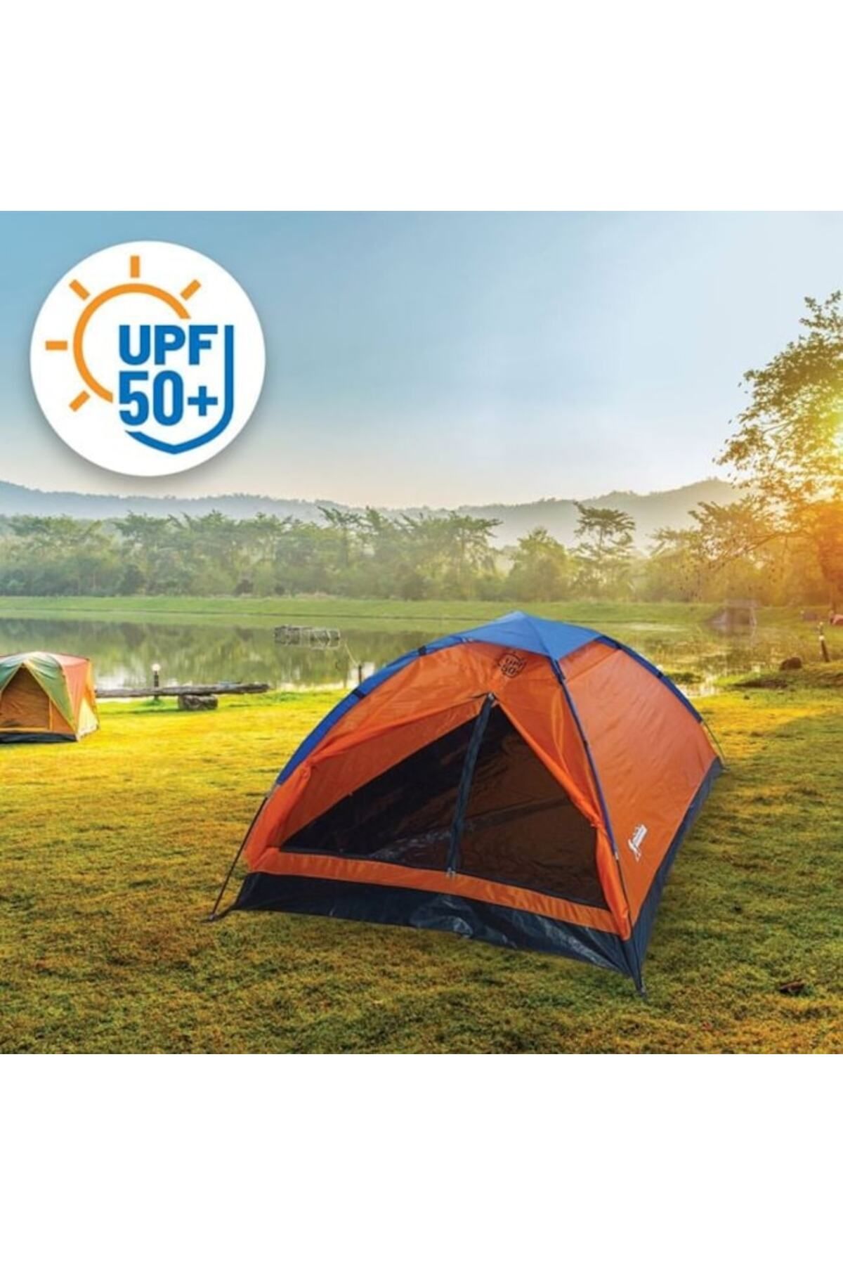 OEM-Cort impermeabil pentru 3 persoane, 200x200x130 cm, protecție solară UPF 50+, ideal pentru camping și drumeții 3