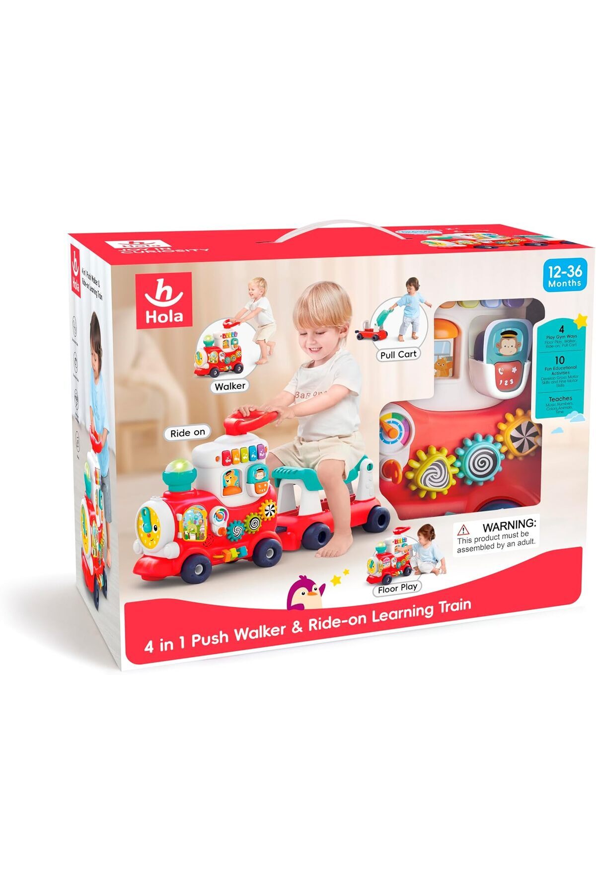 Hola-4-In-1 Push Walker&Ride-on Learning Train 2