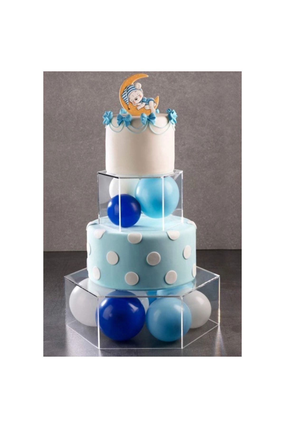MODECOR-Hexagonal cake display stand with 3 tiers 3