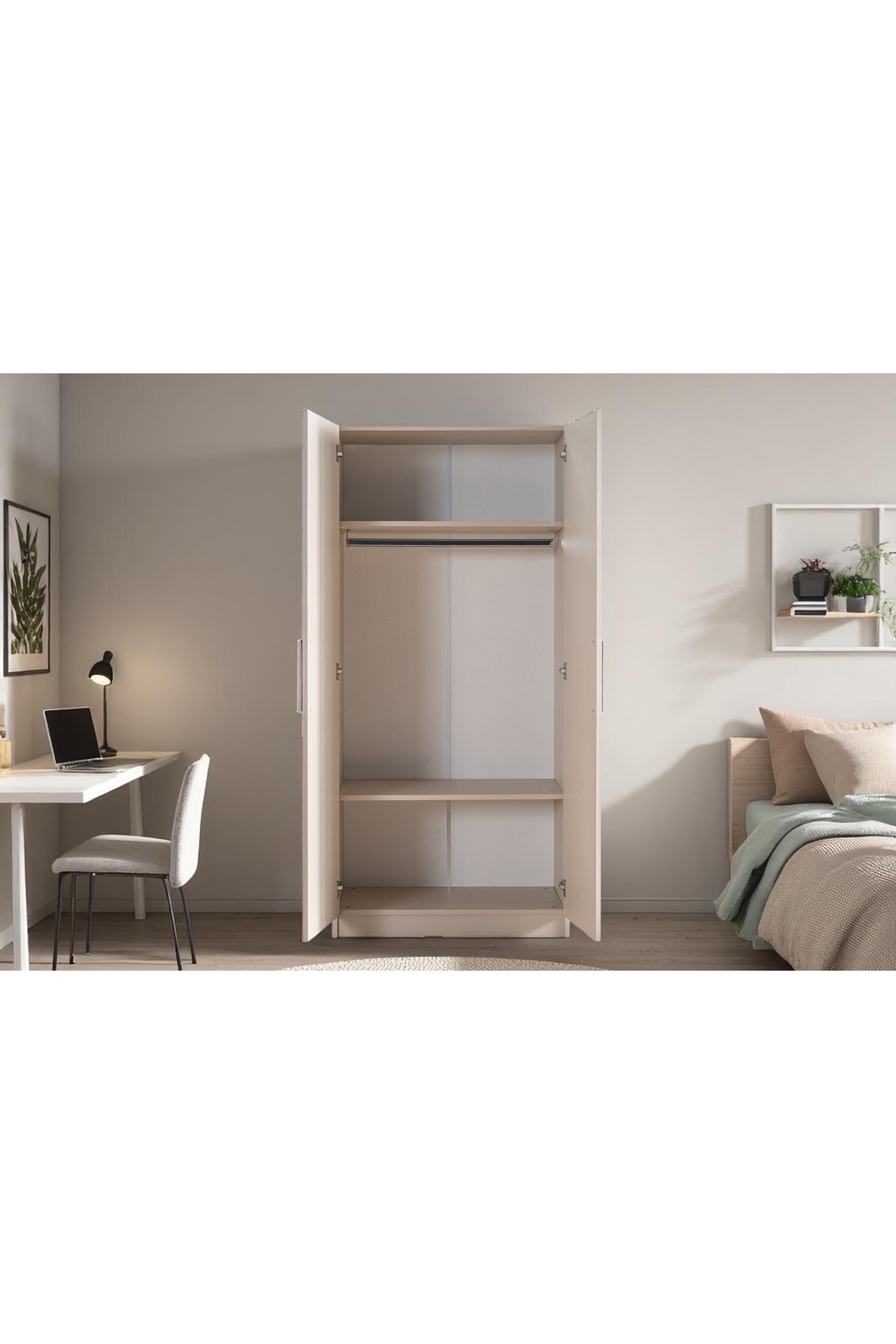 Vivense Strada Genç Odası Gardırobu, 2 Kapaklı fotoğrafı 2 (önizleme)