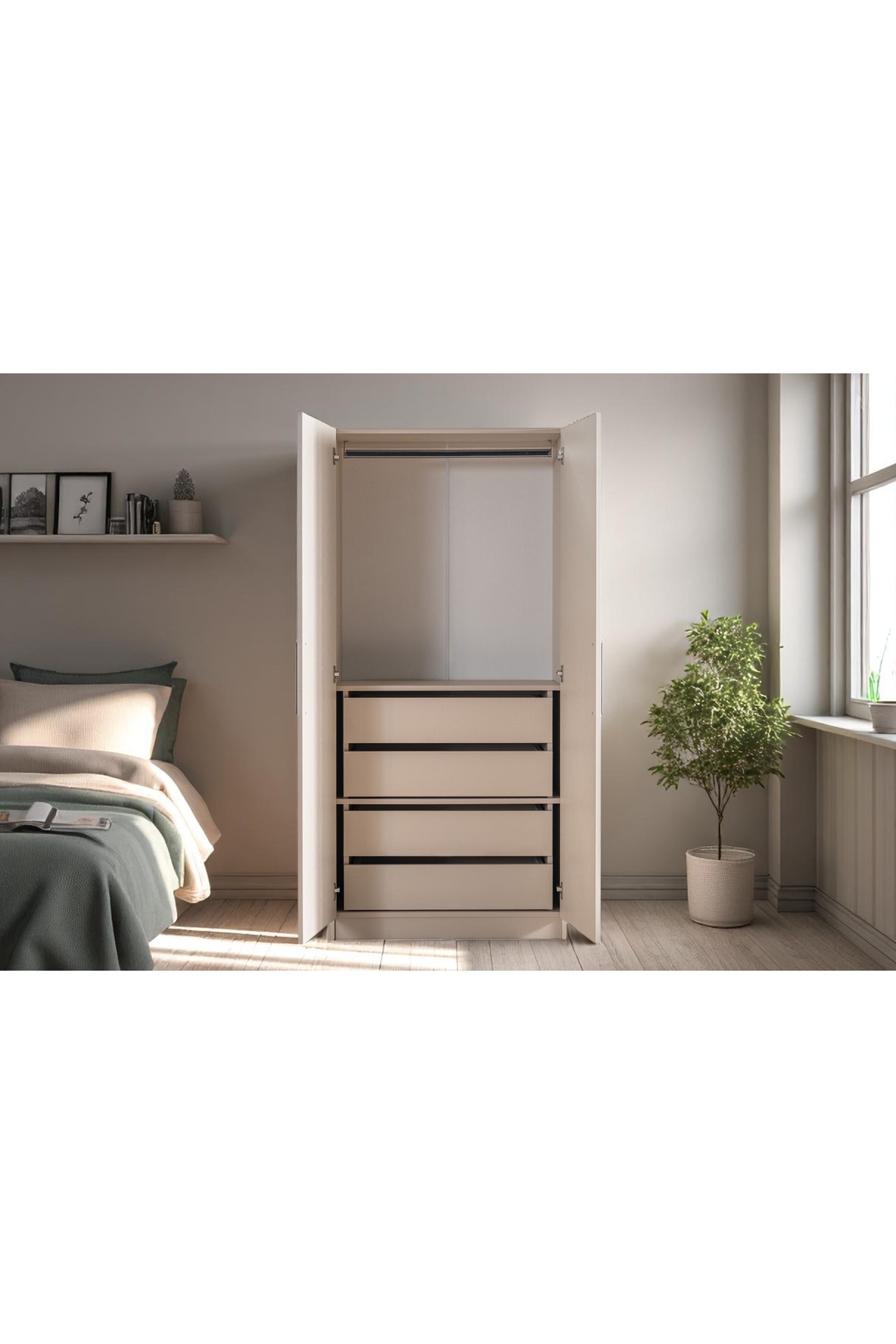 Vivense Strada Genç Odası Gardırobu, 2 Kapaklı fotoğrafı 4 (önizleme)