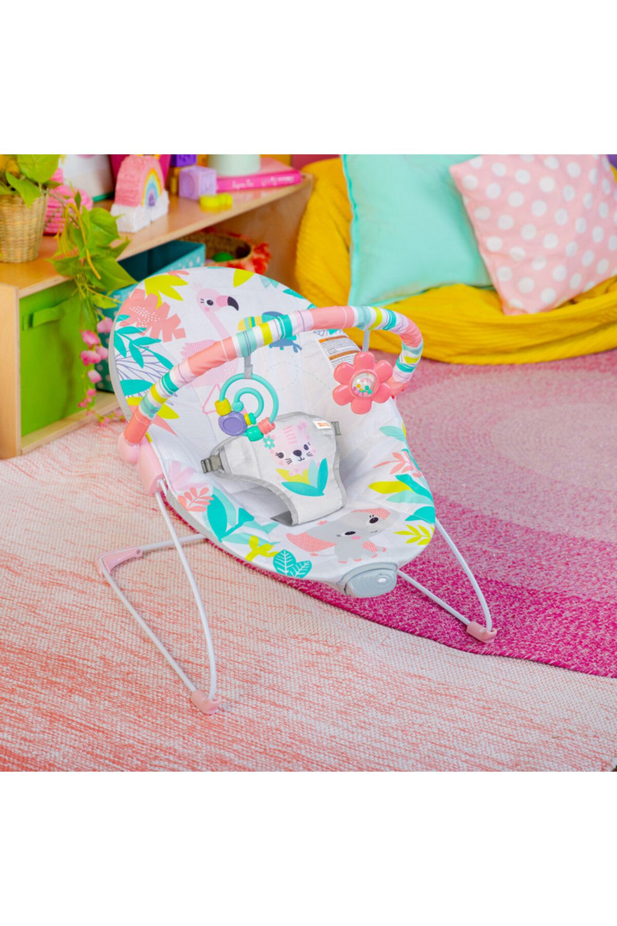 Bright Starts-Rainforest Vibes Vibrating Bouncer, 0 - 6 Months 6