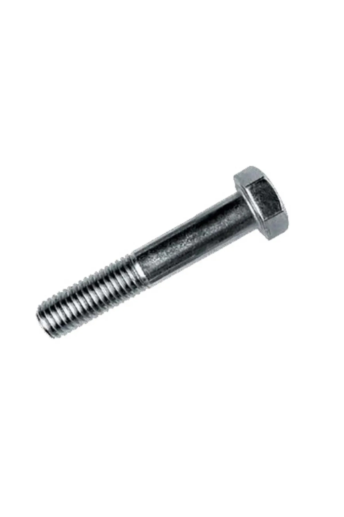 Norm DIN 931 Altı Köşe Başlı Cıvata – 8.8 Yarım Dişli Beyaz Galvanizli - 100 ADET - Boy;X50,Çap;M6