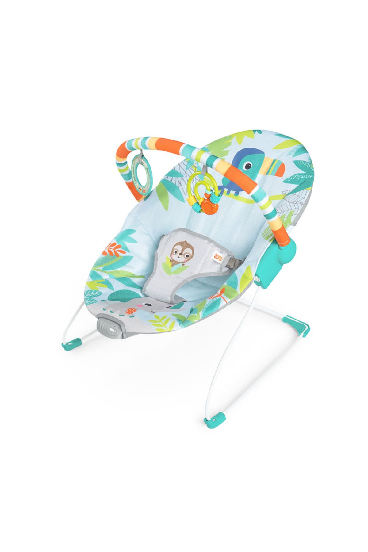 Bright Starts-Rainforest Vibes Vibrating Bouncer, 0 - 6 Months 1