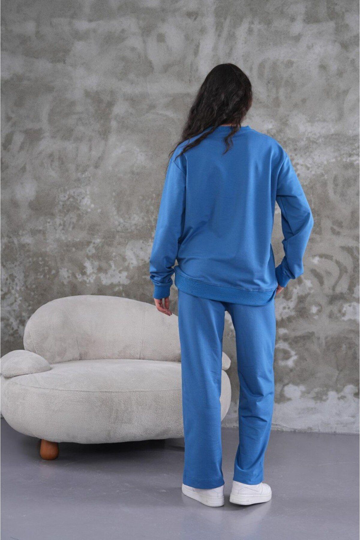JANSO GROUP--Women's 2-Piece Set Sweatshirt - Pants Cotton Printed 3