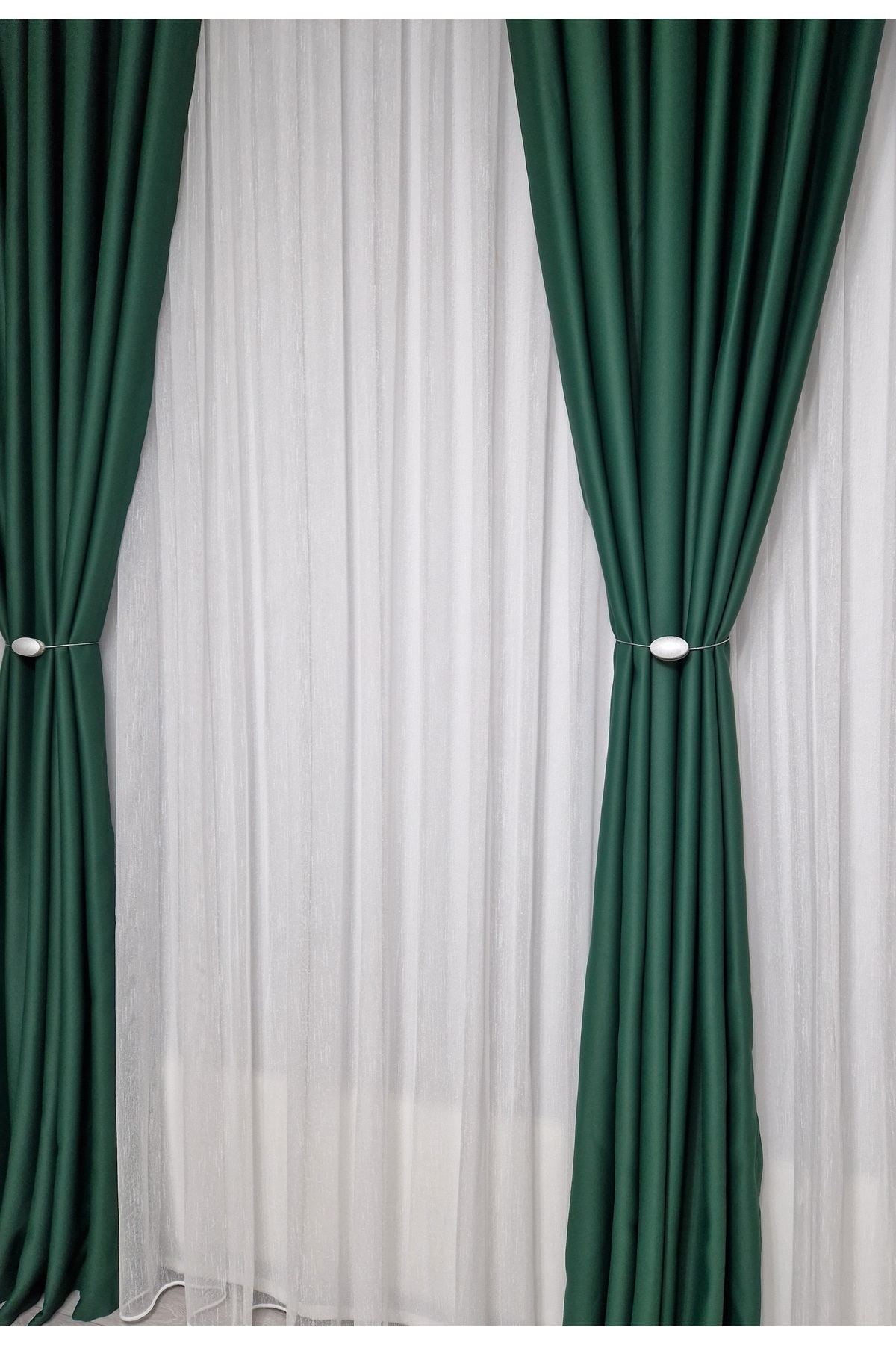 Perdelenoi by Igni Comex-Blackout Drapes Green Uni, set of 2 pieces 2