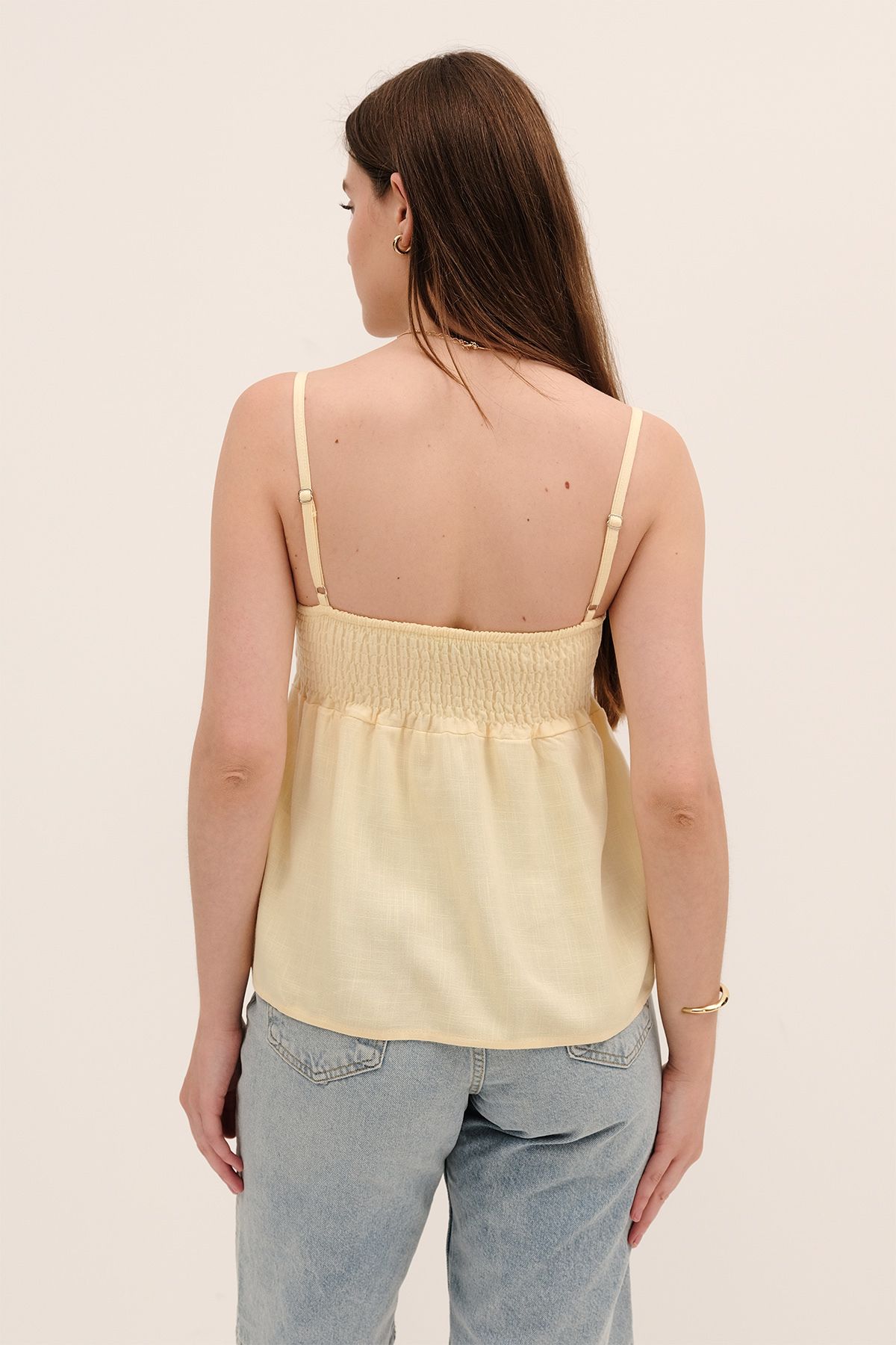 Addax-Linen Blended Thread Strap Tank Top A17133-H11 5