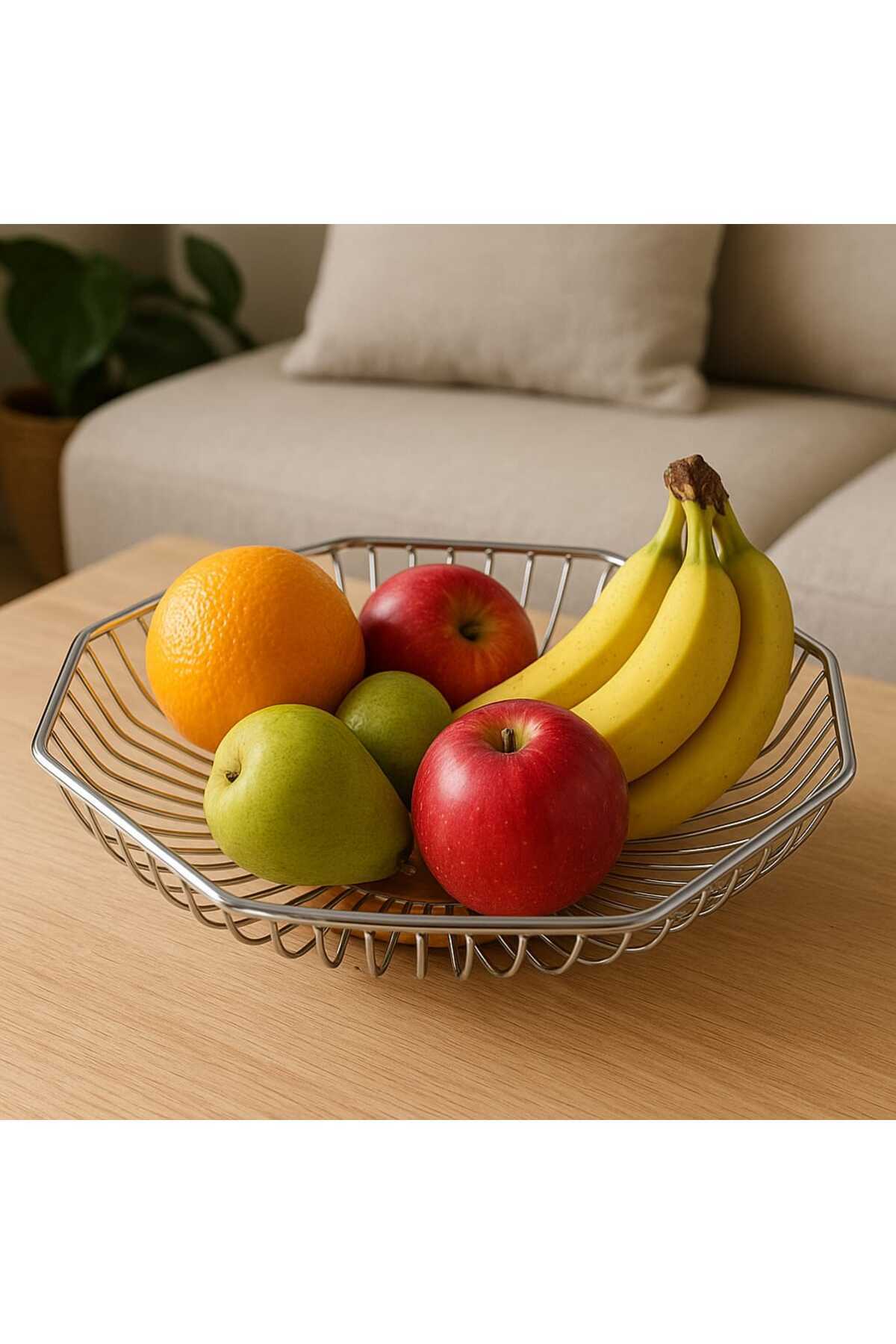 Plush Soft Ekmek Ve Meyve Sepeti Yüksek Kaliteli