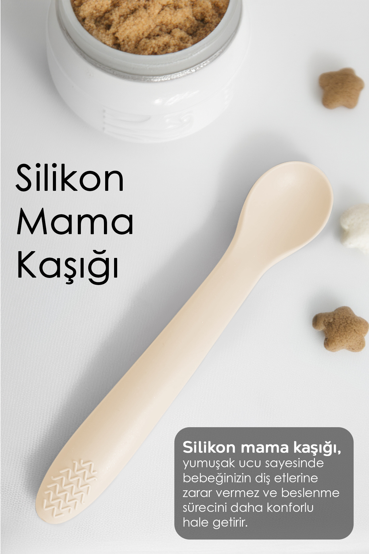 Meleni Baby Puzzle Mama Tabağı Kaşık Seti - Silikon Vakum Tabanlı Yapboz Mama Tabağı Silikon Kaşık - Yeşil Bej fotoğrafı 3 (önizleme)