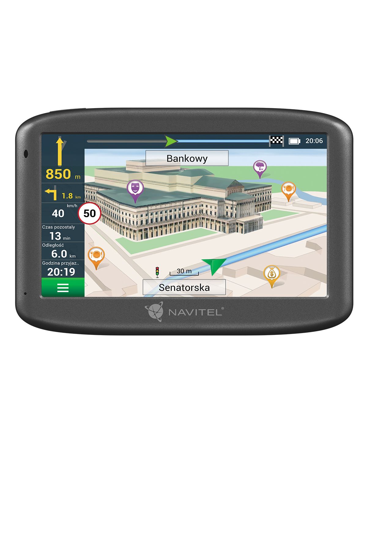 Navitel-| E505 Magnetic | 5.0" TFT LCD 480 x 272 pixels pixels | GPS (satellite) | Maps included 7
