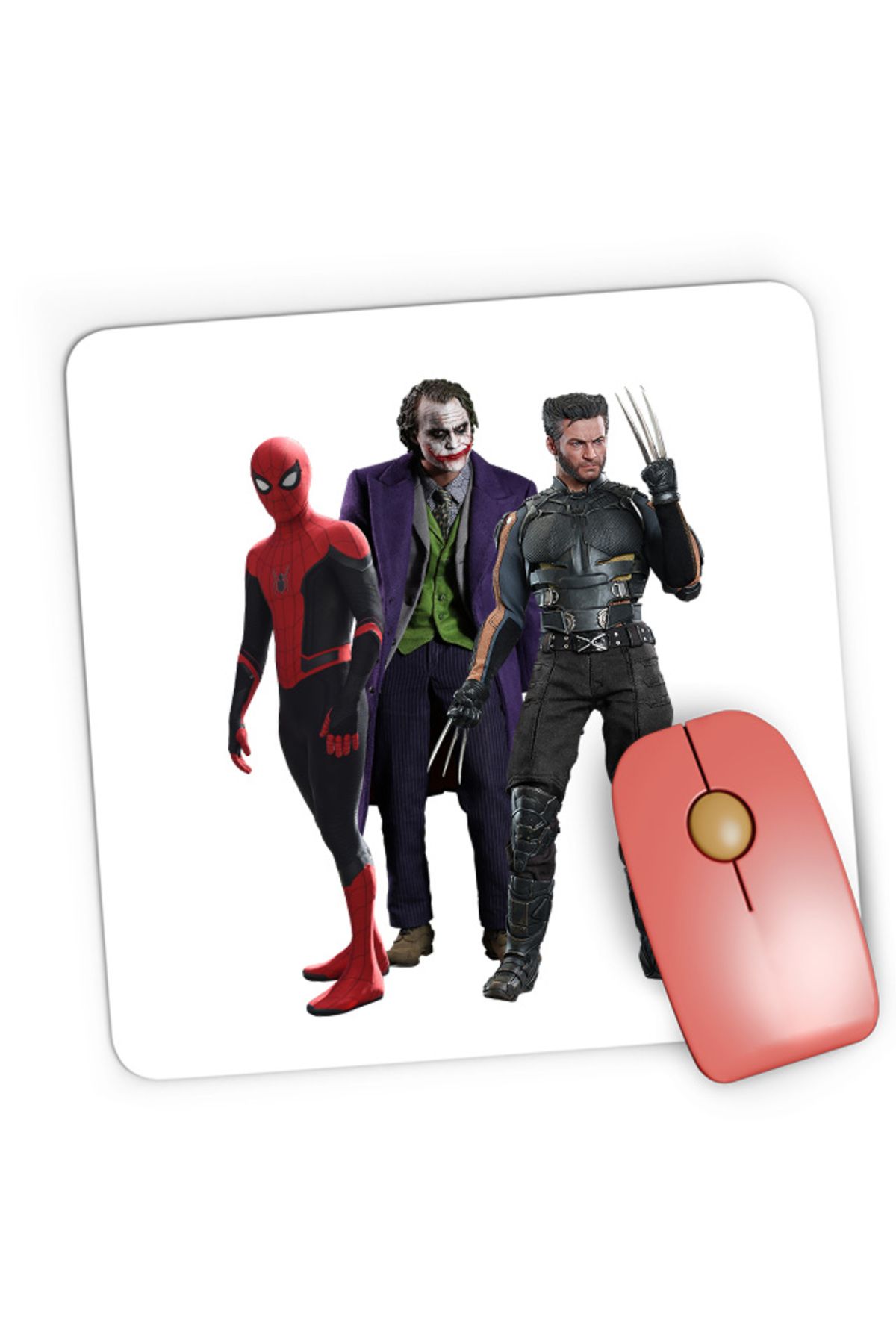 OEM-Mousepad Gaming Spiderman Wolverine Joker Marvel DC American Comics, 21x19 см 2