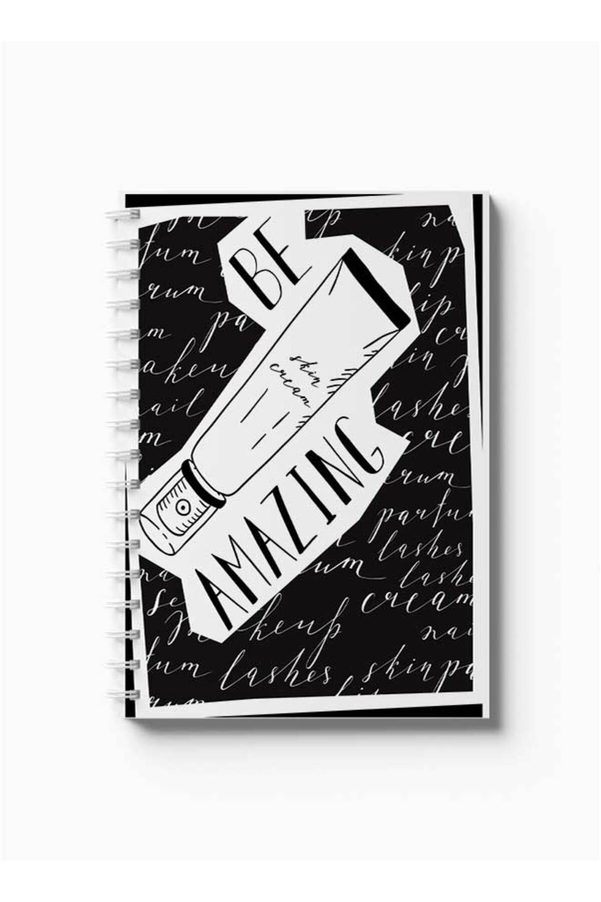 LOWHA-Spiral Notebook with Front and Back Hard Covers Featuring Be Amazing Design 5